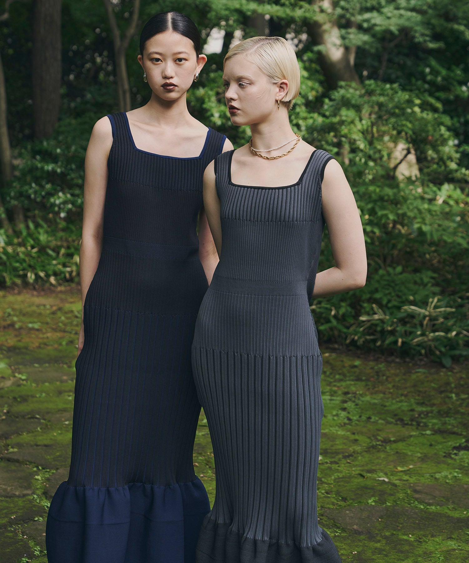 MERMAID HEM RIB KNIT DRESS