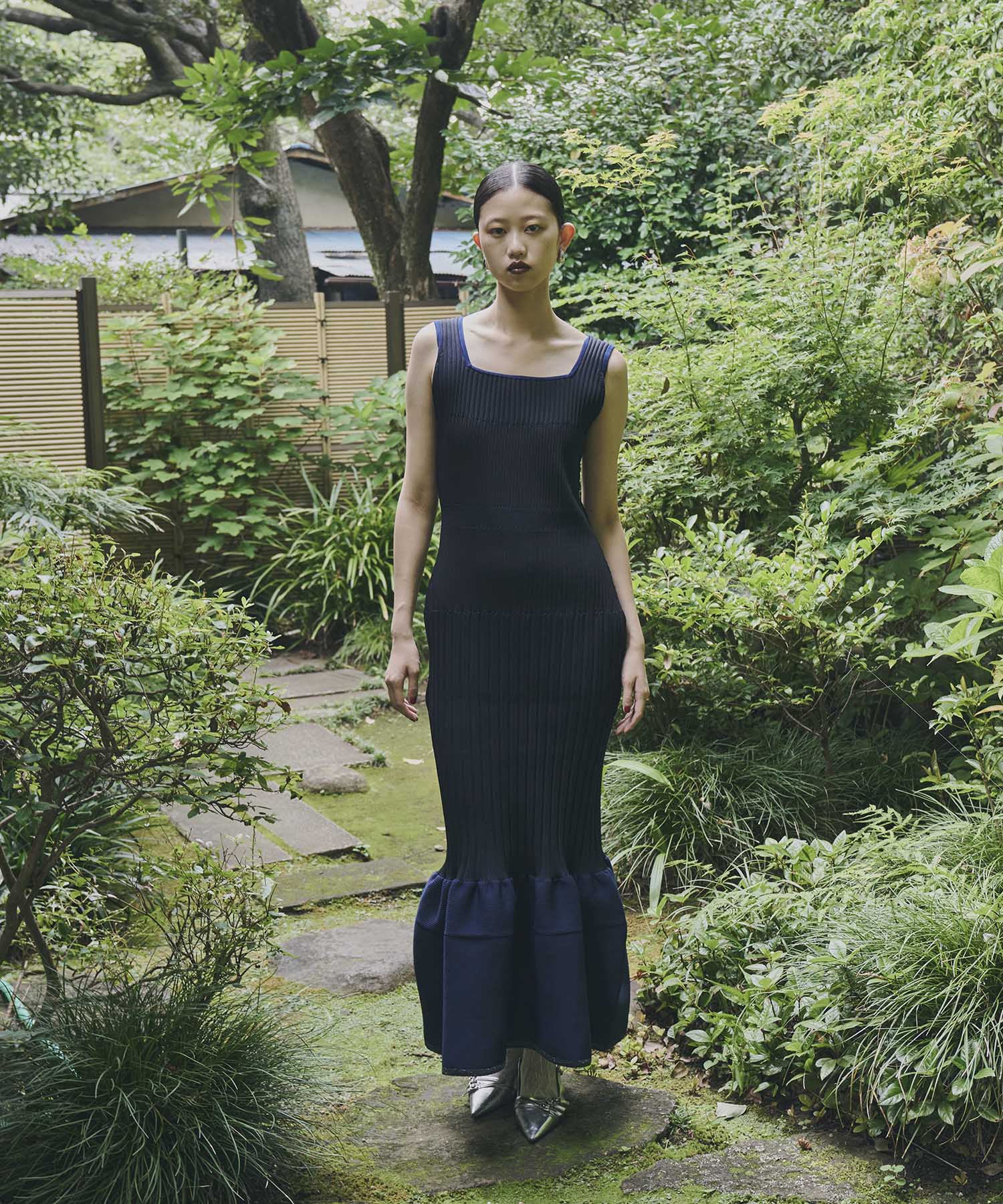 MERMAID HEM RIB KNIT DRESS
