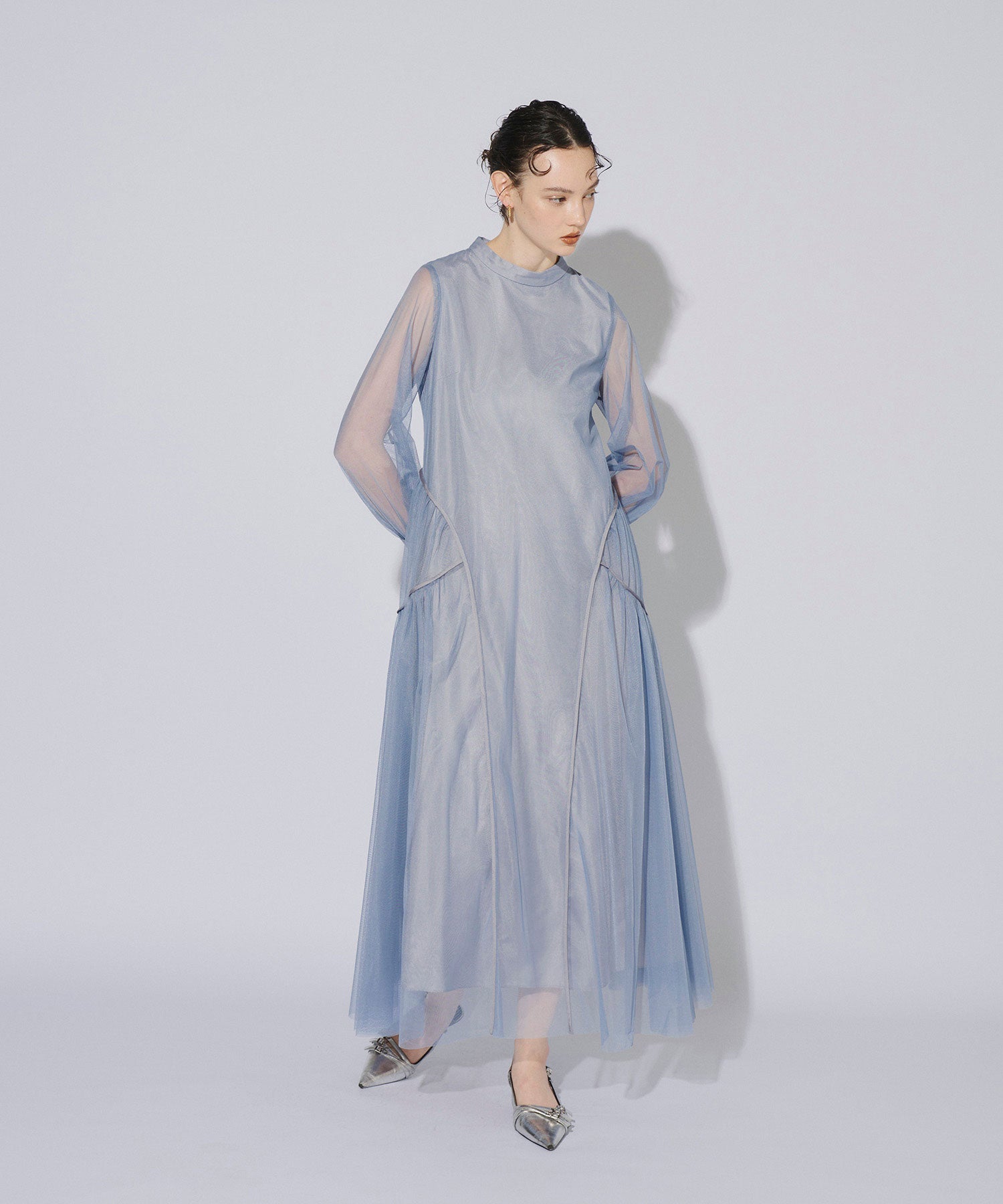 PIPING TULLE DRESS