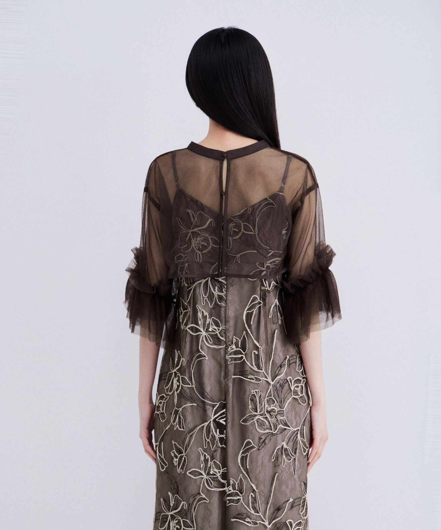 EMBROIDERY FRILL SET DRESS