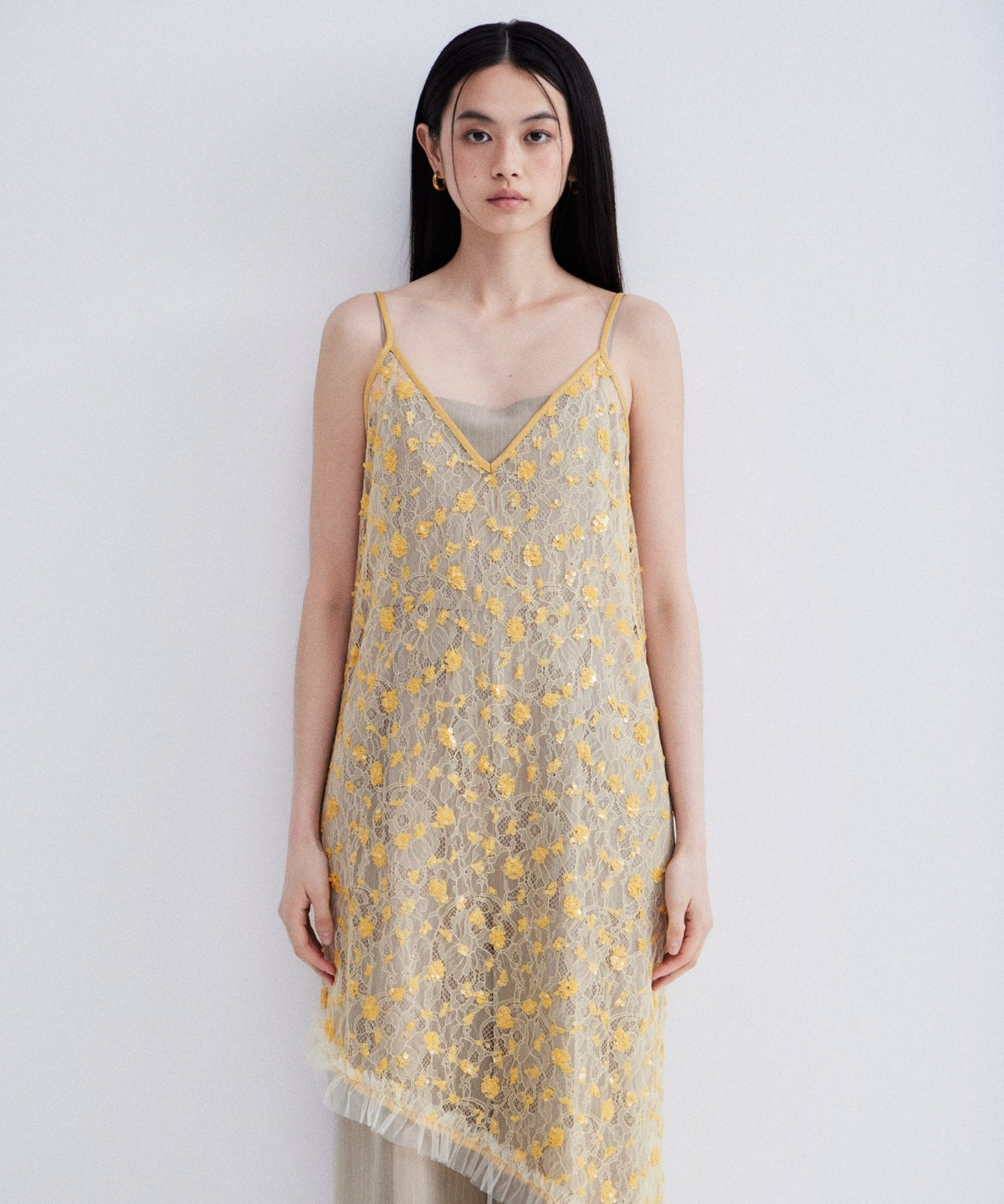 【POPUP】FLOWER SPANGLE CAMI DRESS