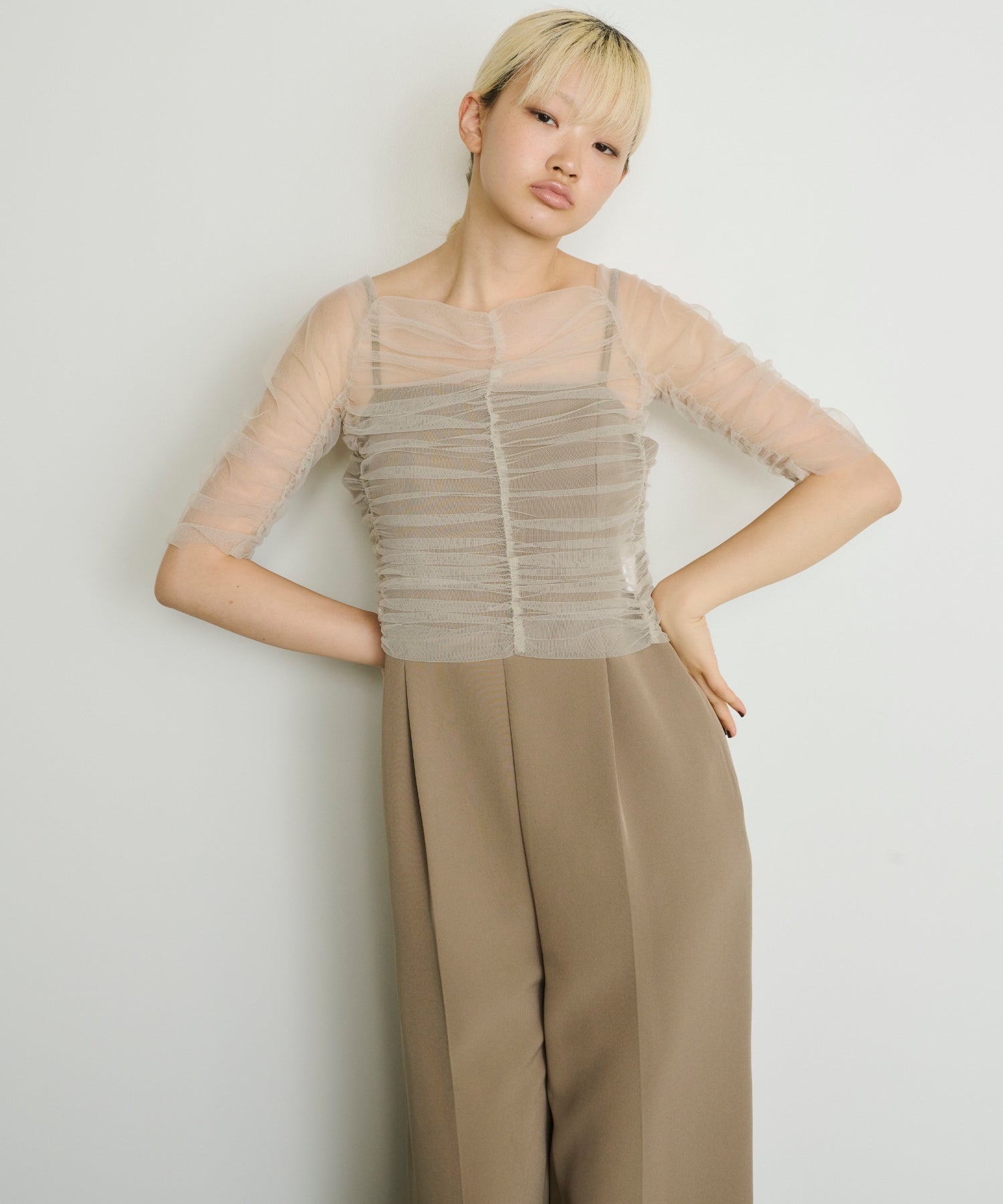 TWISTED BUSTIER LAYERED TOPS