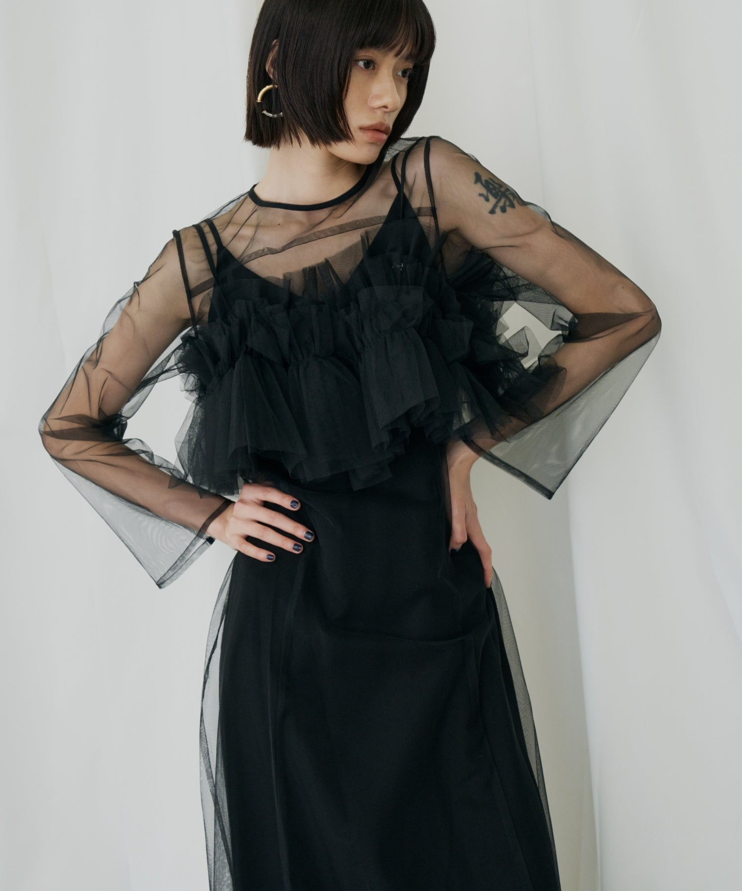 MULTIWAY VOLUME TULLE DRESS