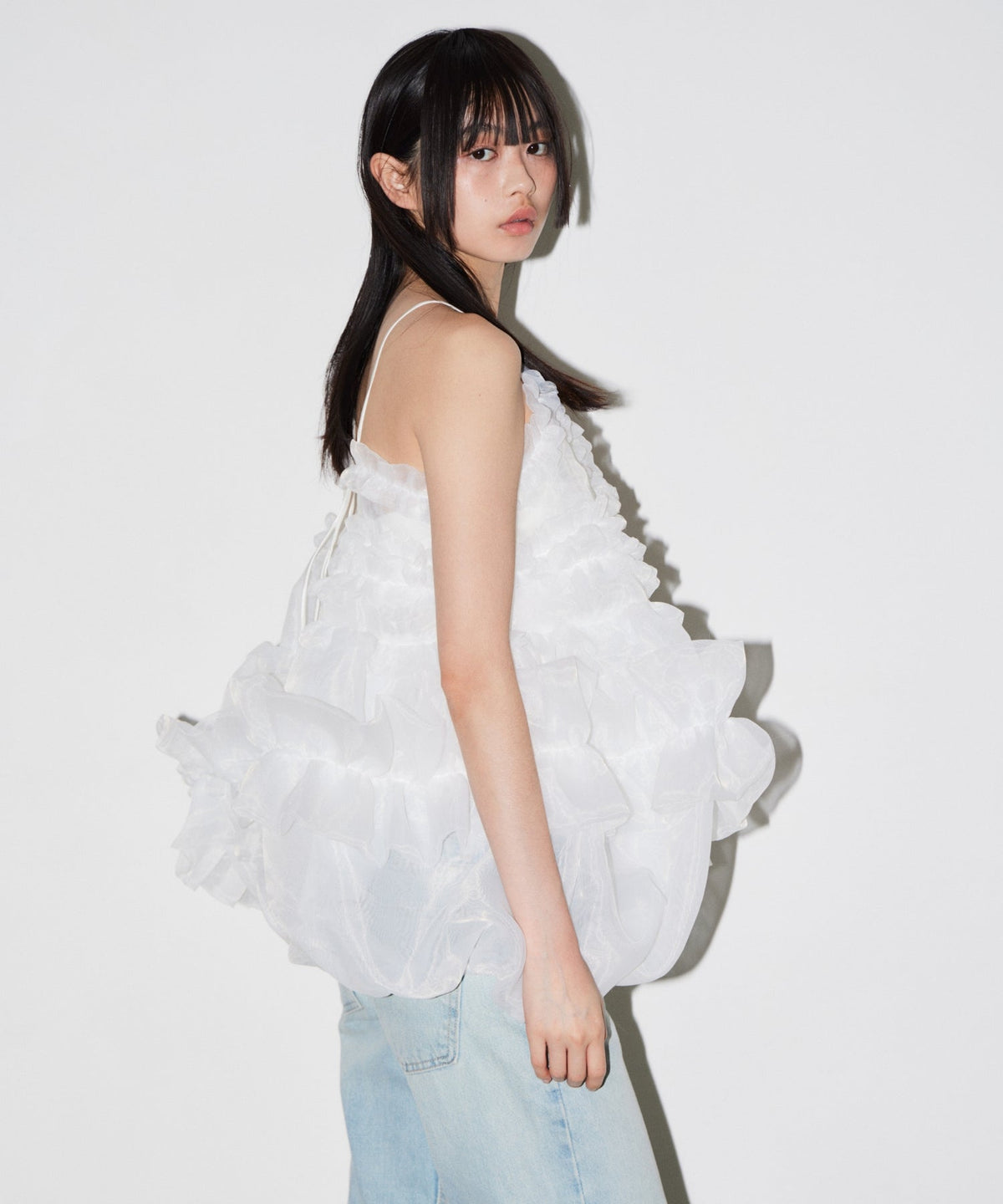 【POPUP】ORGANZA FRILL BALLOON CAMI