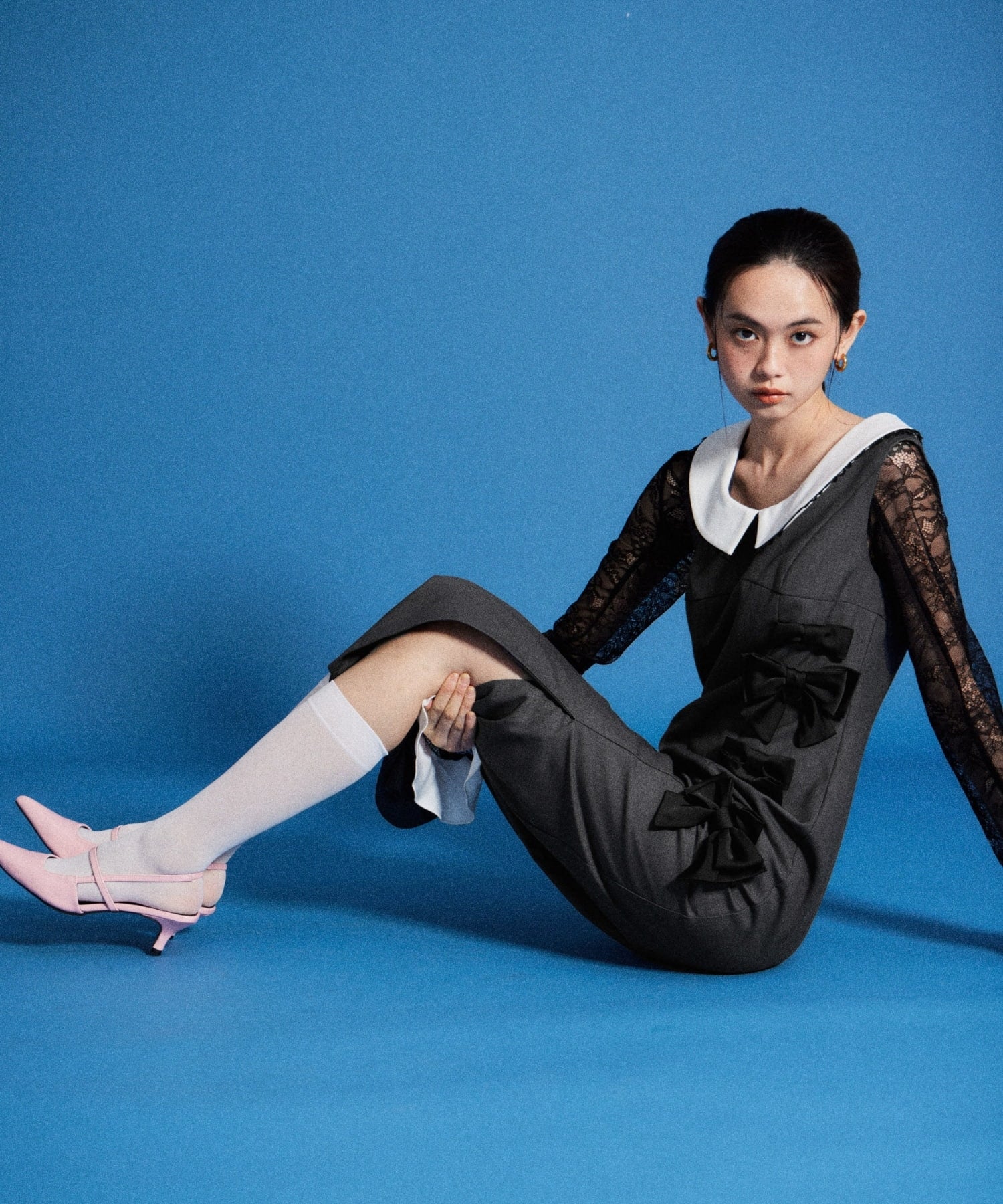 MIXED RIBBON LINE DRESS