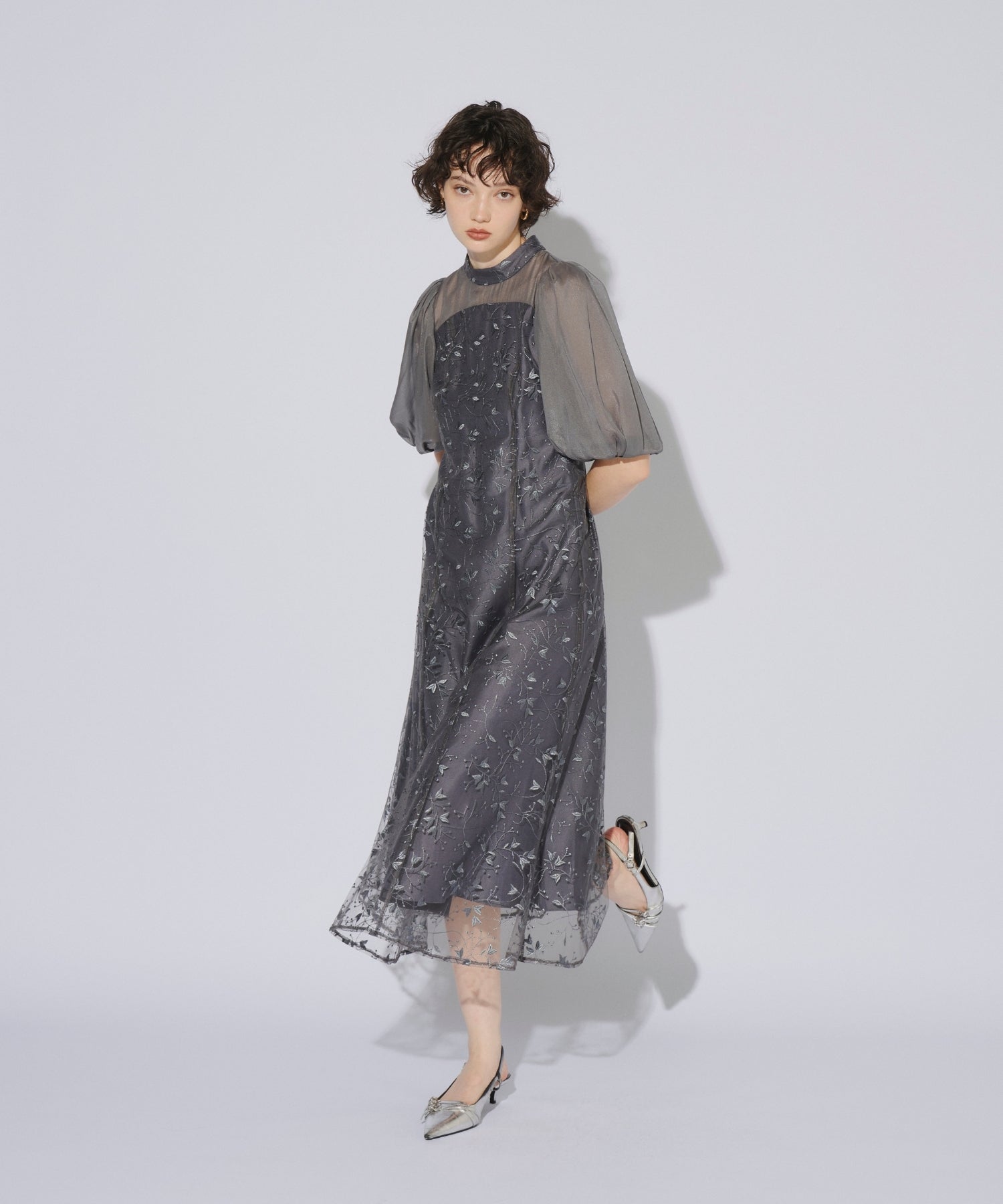 ORGANDY SLEEVE DRESS