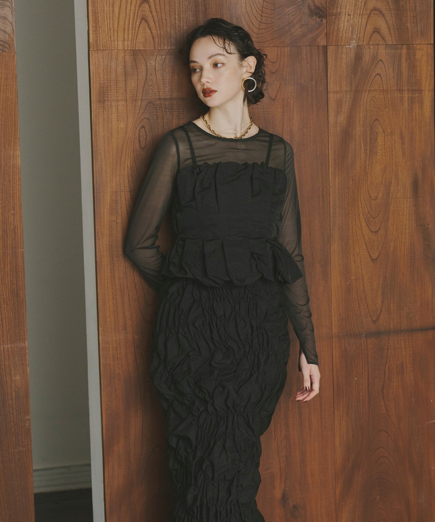 RANDOM SHIRRING SETUP DRESS