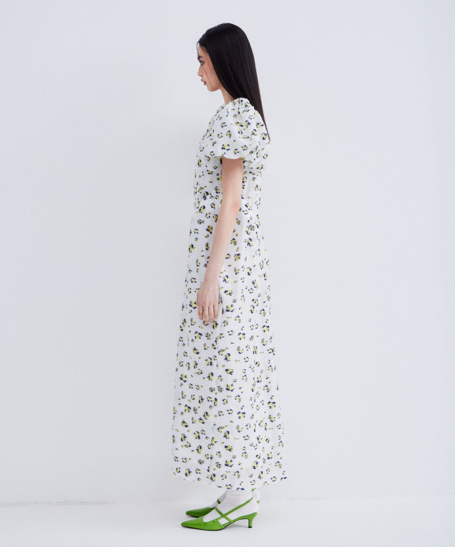 FLOWER JACQUARD FORME DRESS