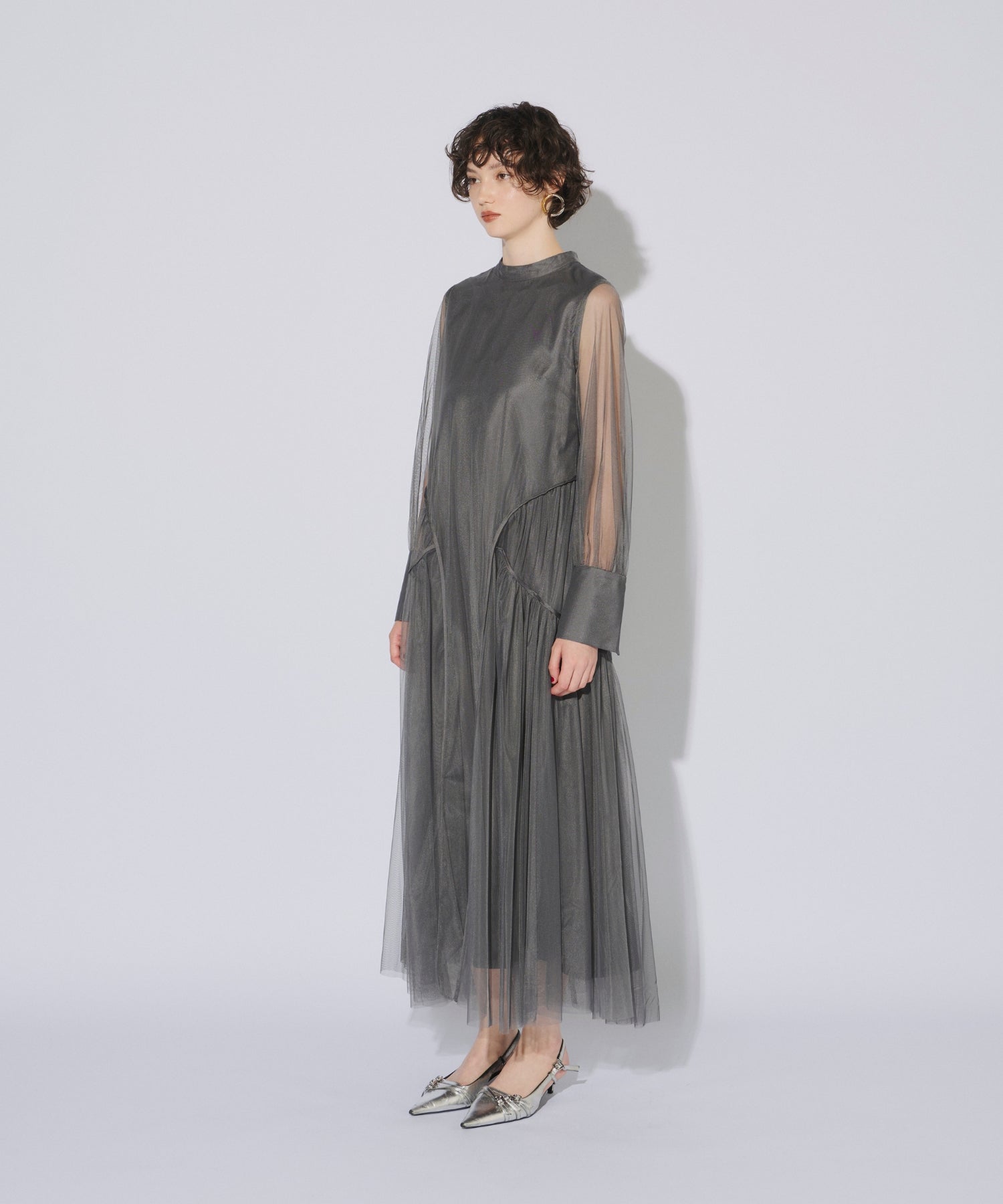 PIPING TULLE DRESS