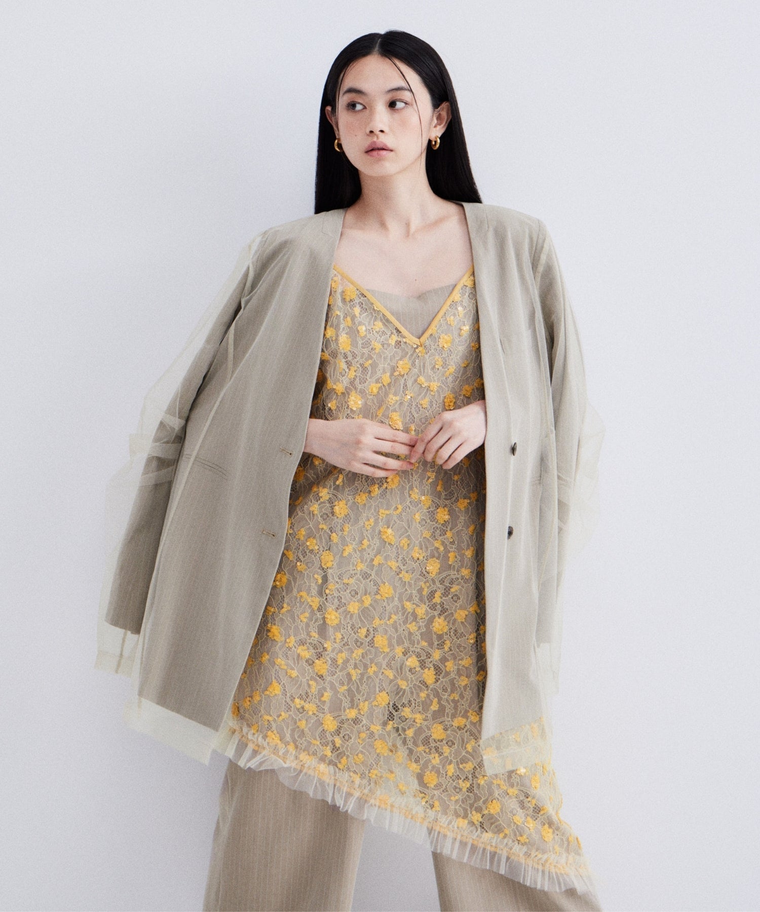 【POPUP】FLOWER SPANGLE CAMI DRESS