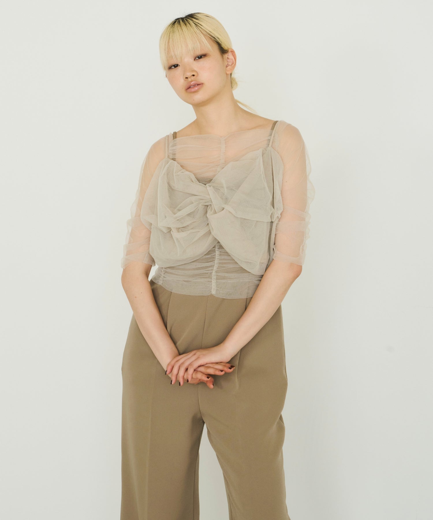 TWISTED BUSTIER LAYERED TOPS