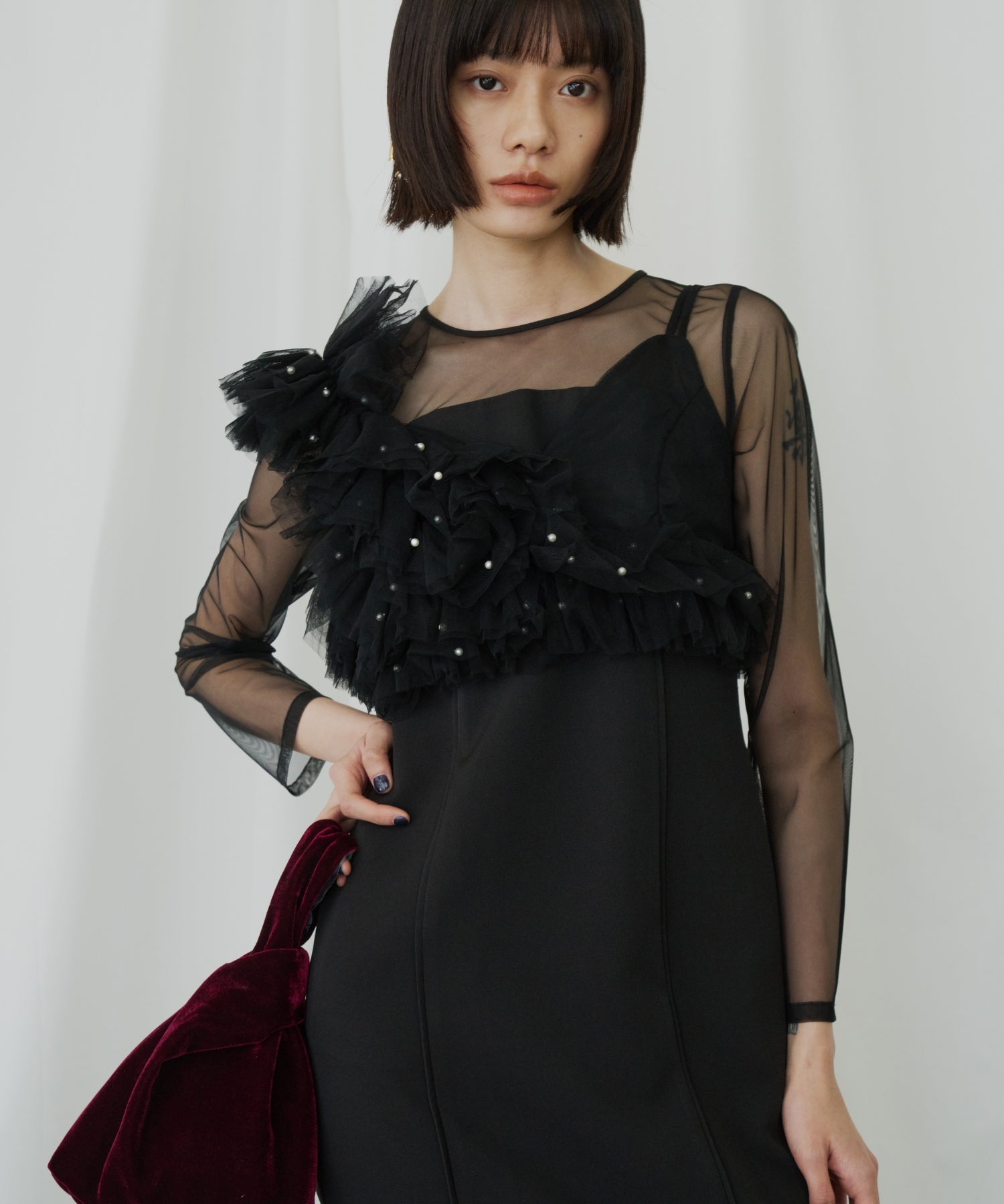 PEARL BUSTIER DRESS