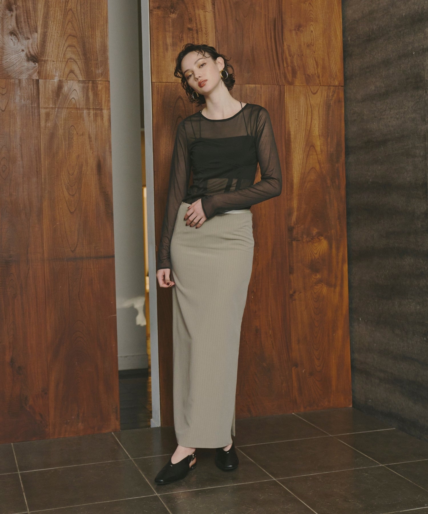 CORSET STYLE SHEER TOPS