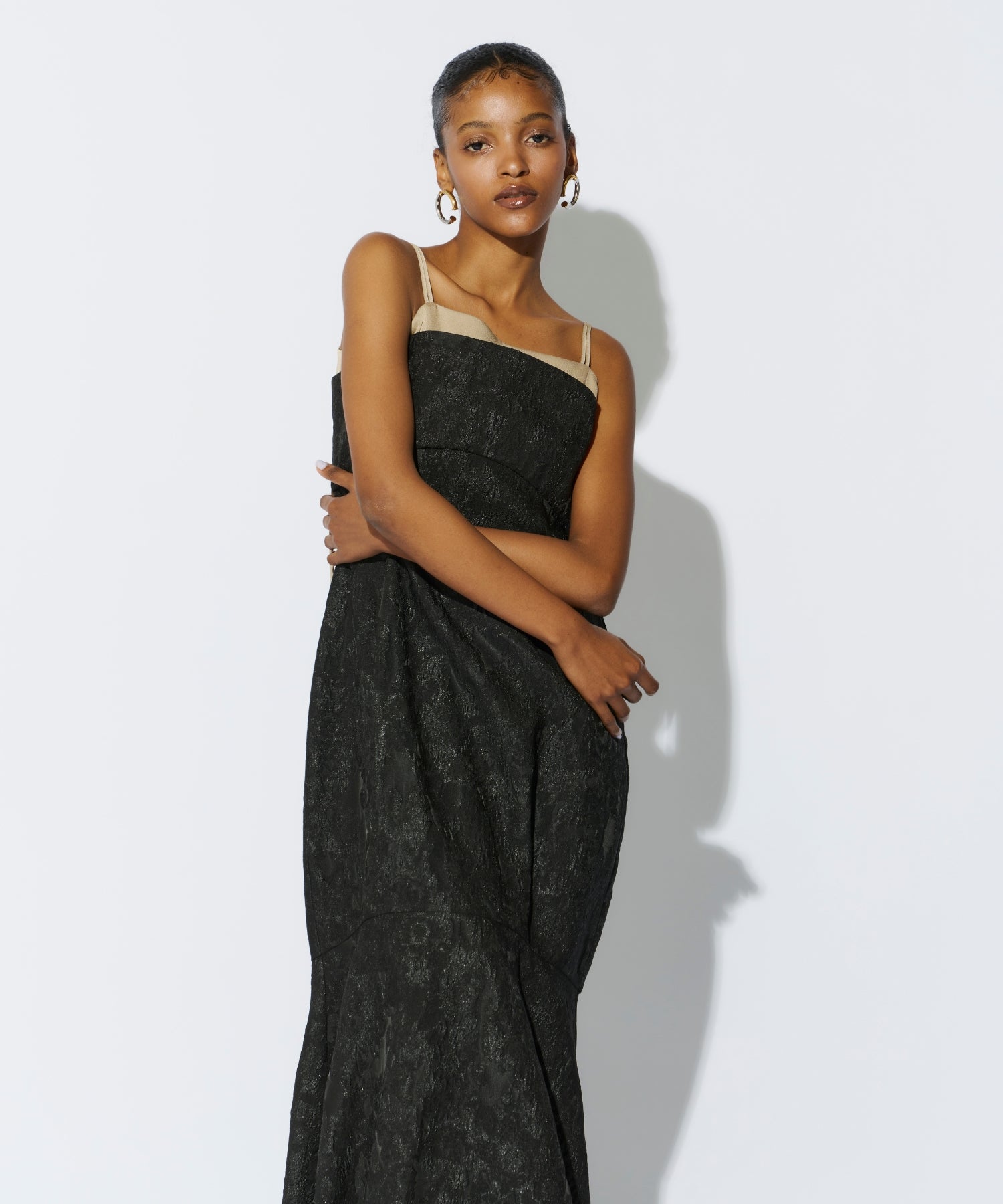 JACQUARD ZIPPER DRESS