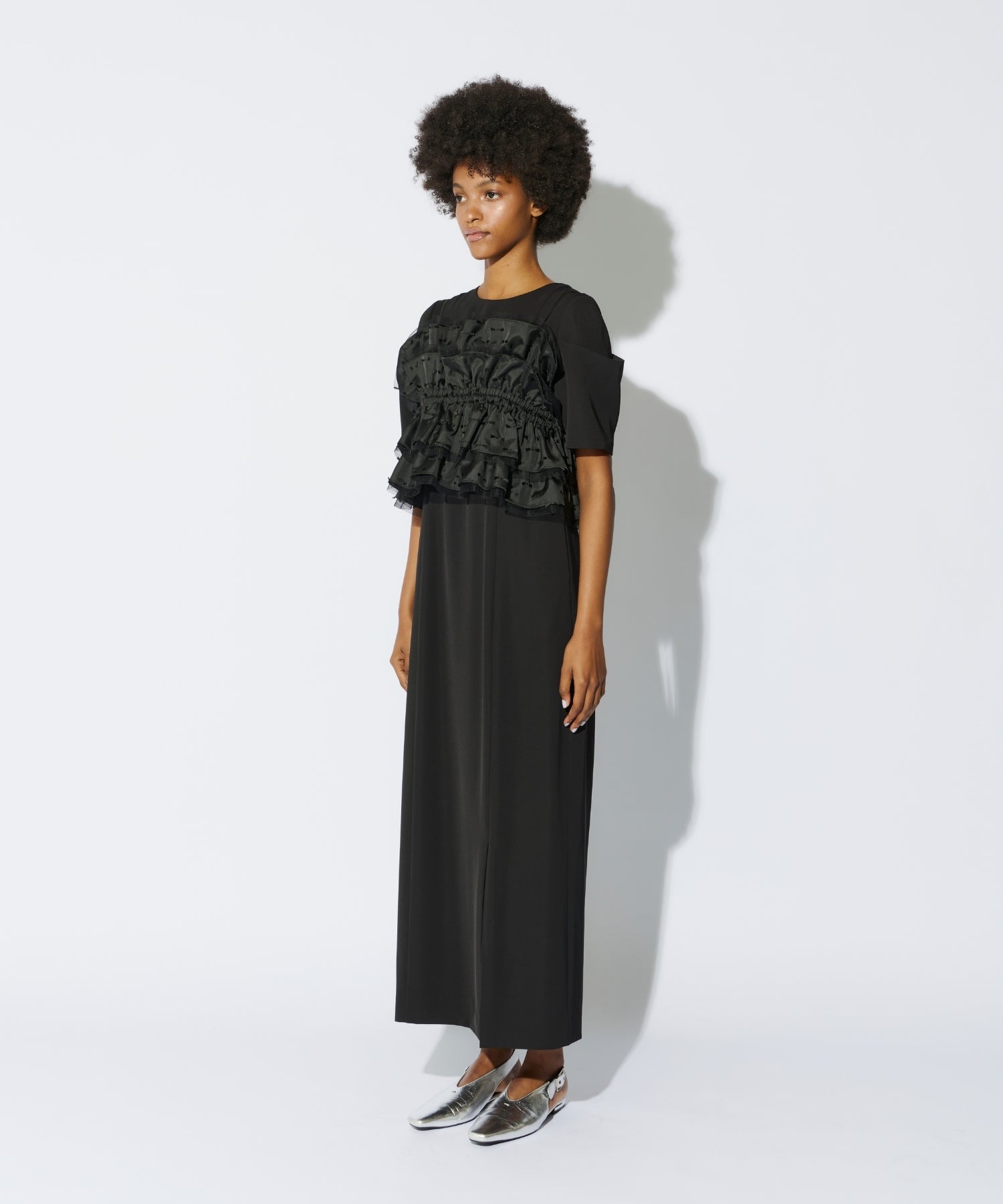 RIBBON JACQUARD BUSTIER DRESS