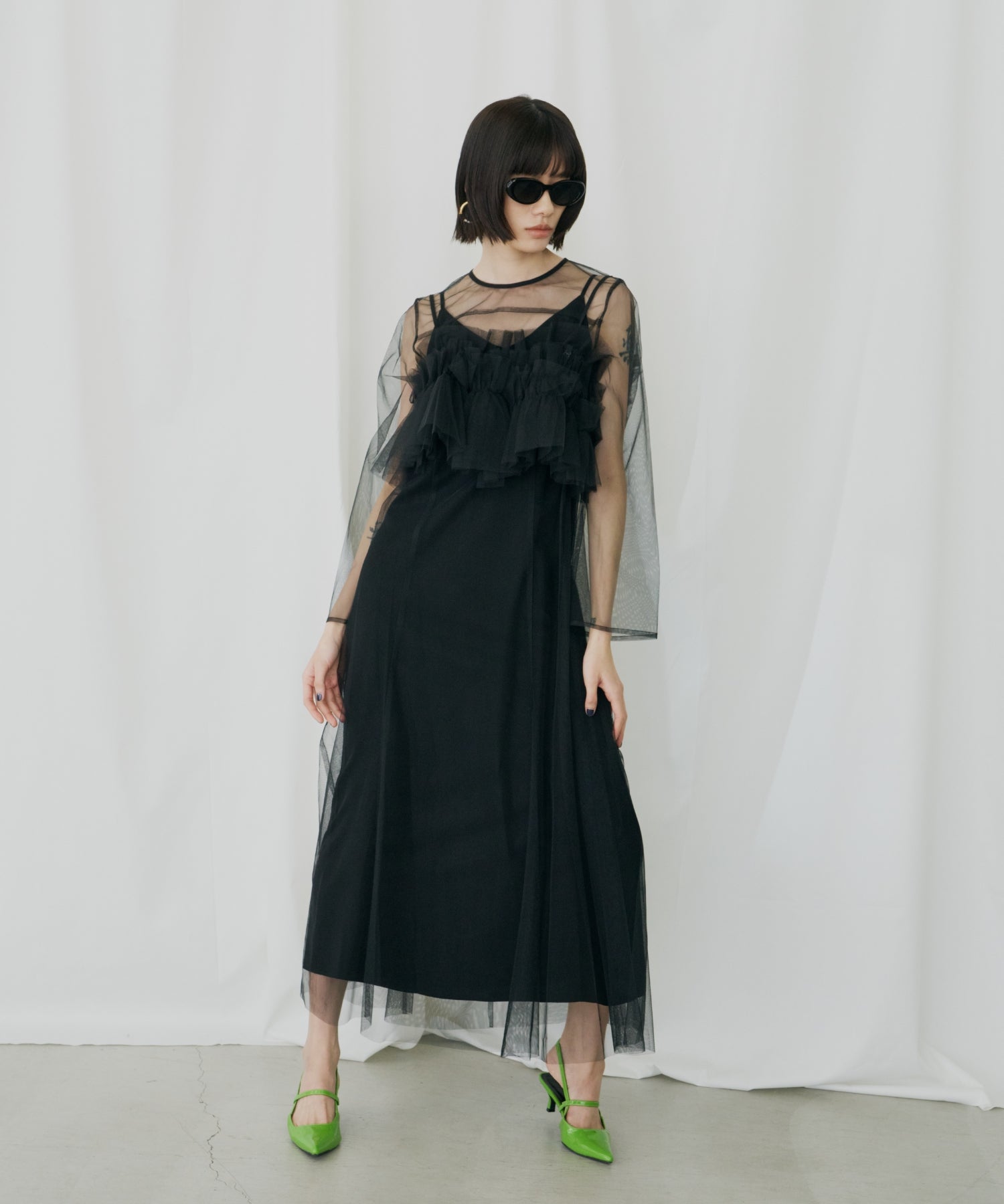 MULTIWAY VOLUME TULLE DRESS