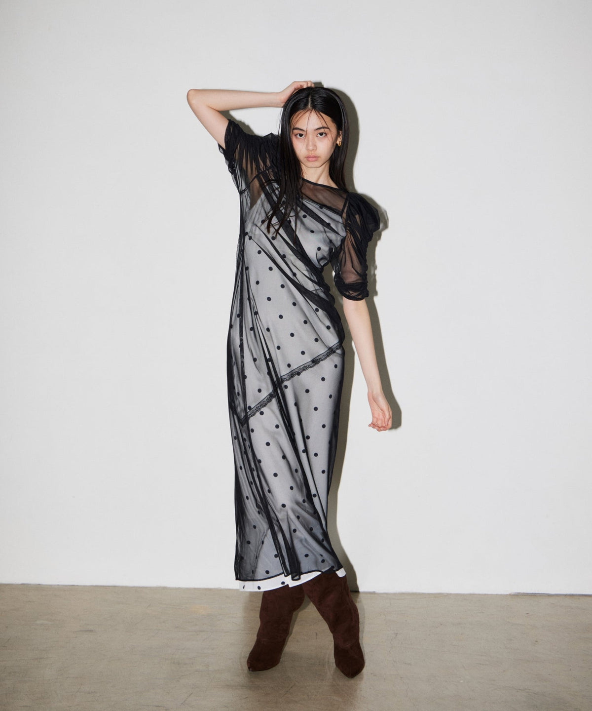 【POPUP】DOT LAYERED DRESS