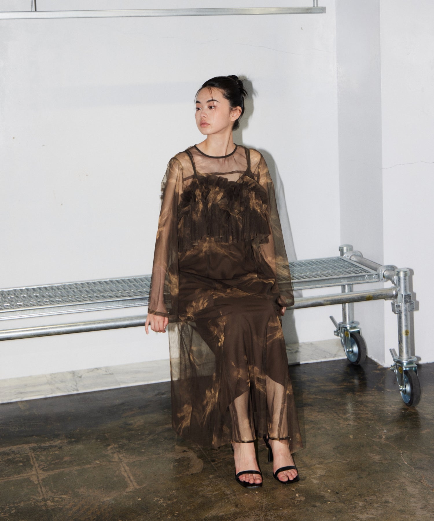 MULTIWAY VOLUME TULLE DRESS