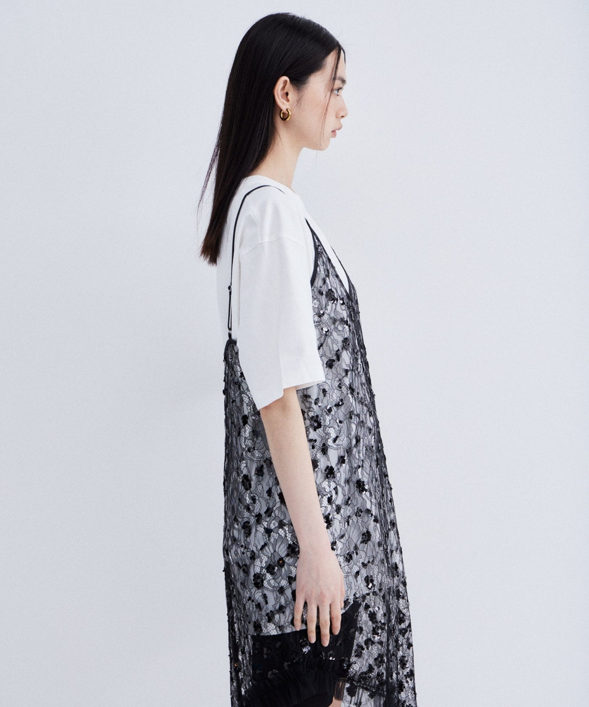 【POPUP】FLOWER SPANGLE CAMI DRESS