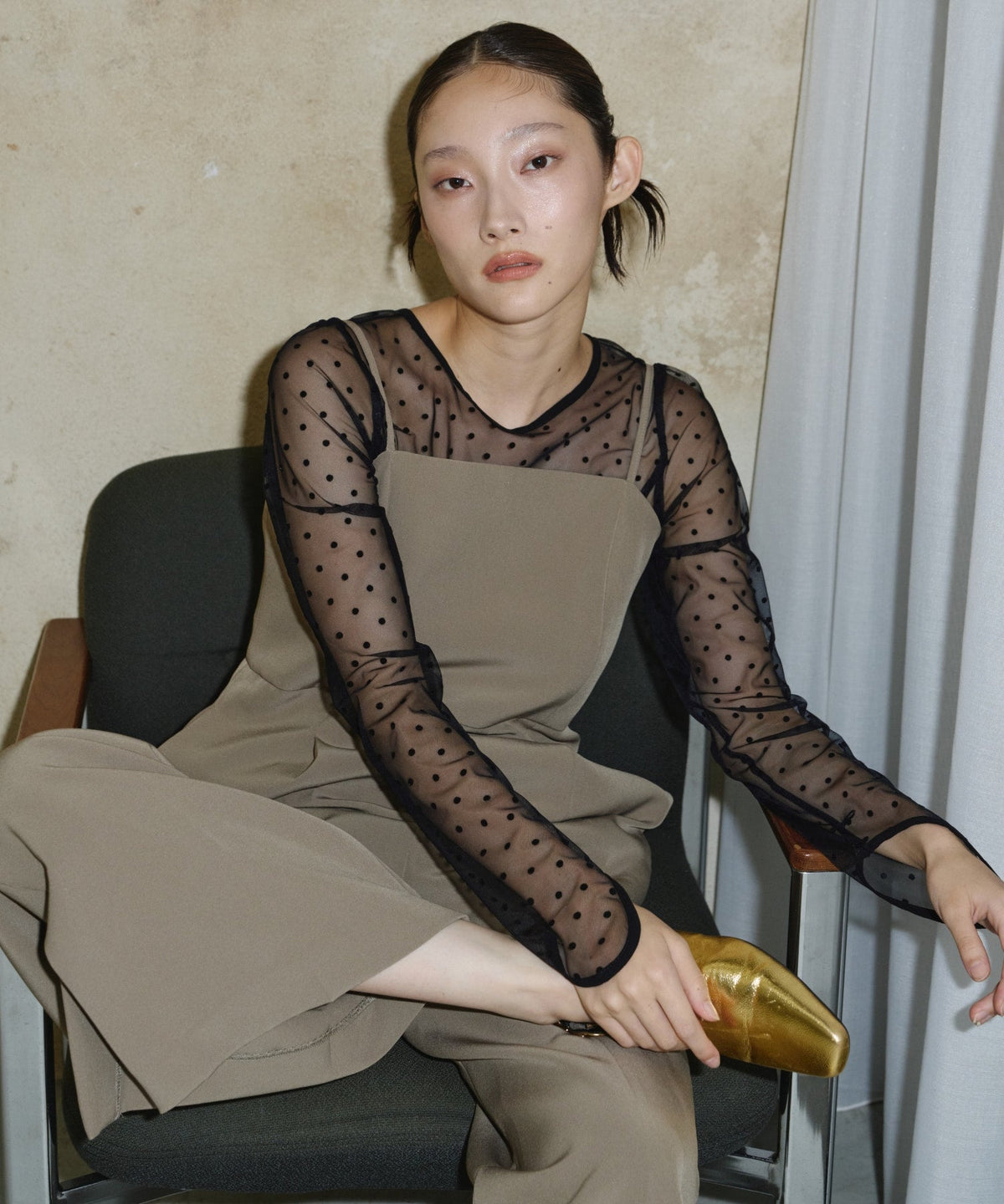 【POPUP】DOT SHEER TOPS