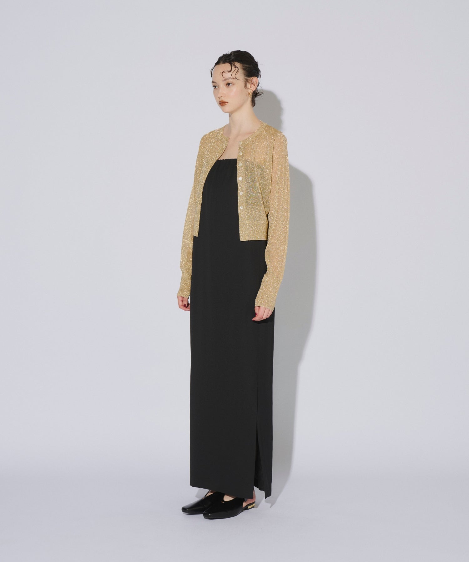 GLITTER CREW NECK CARDIGAN