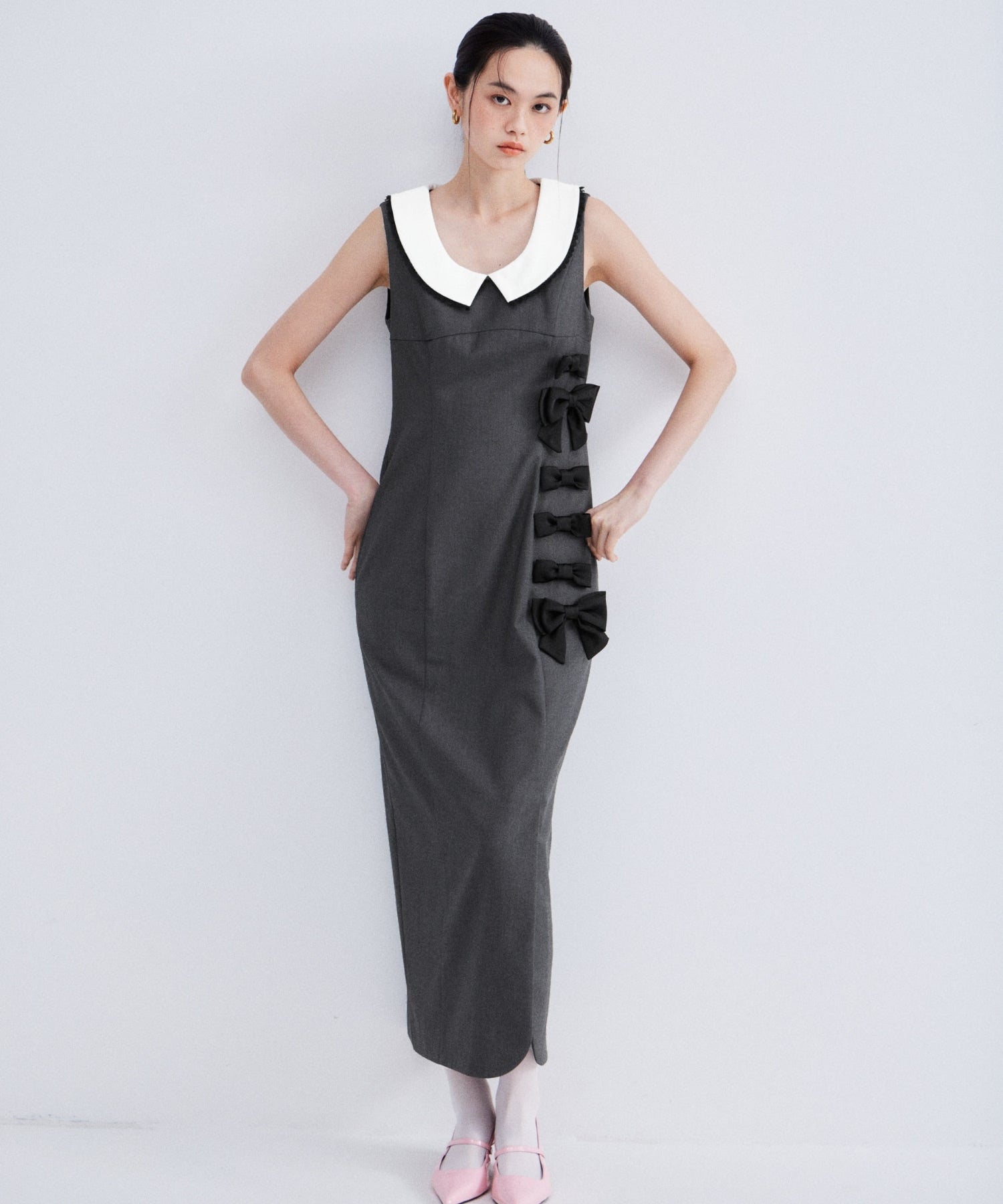 MIXED RIBBON LINE DRESS
