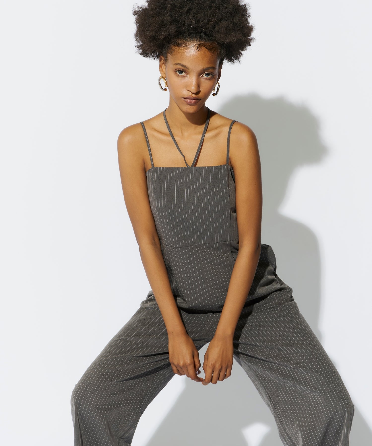 PINSTRIPE ALL IN ONE DRESS