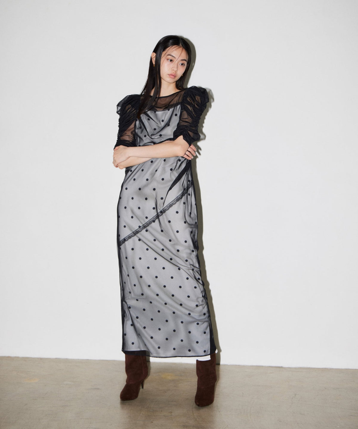 【POPUP】DOT LAYERED DRESS