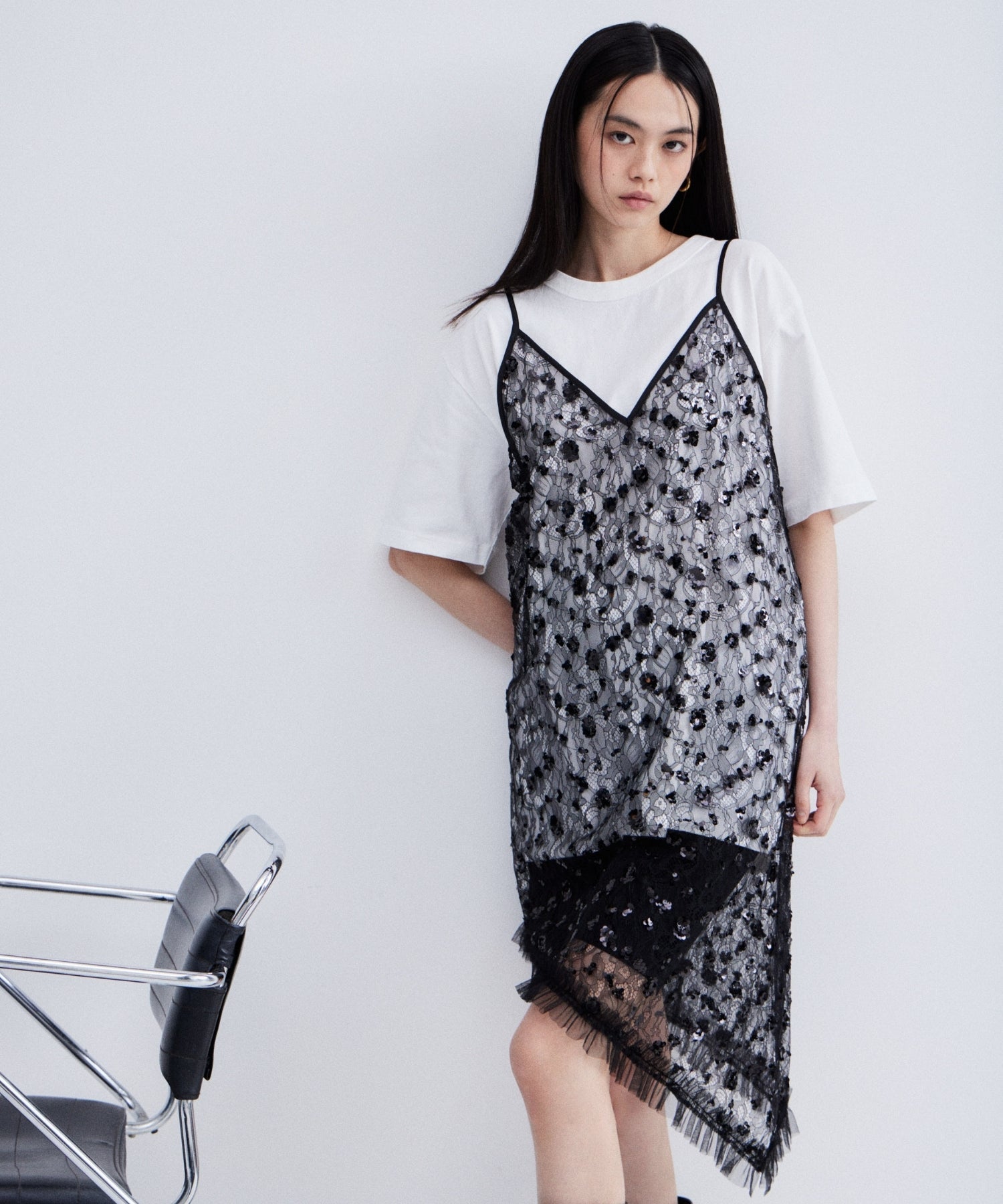 【POPUP】FLOWER SPANGLE CAMI DRESS