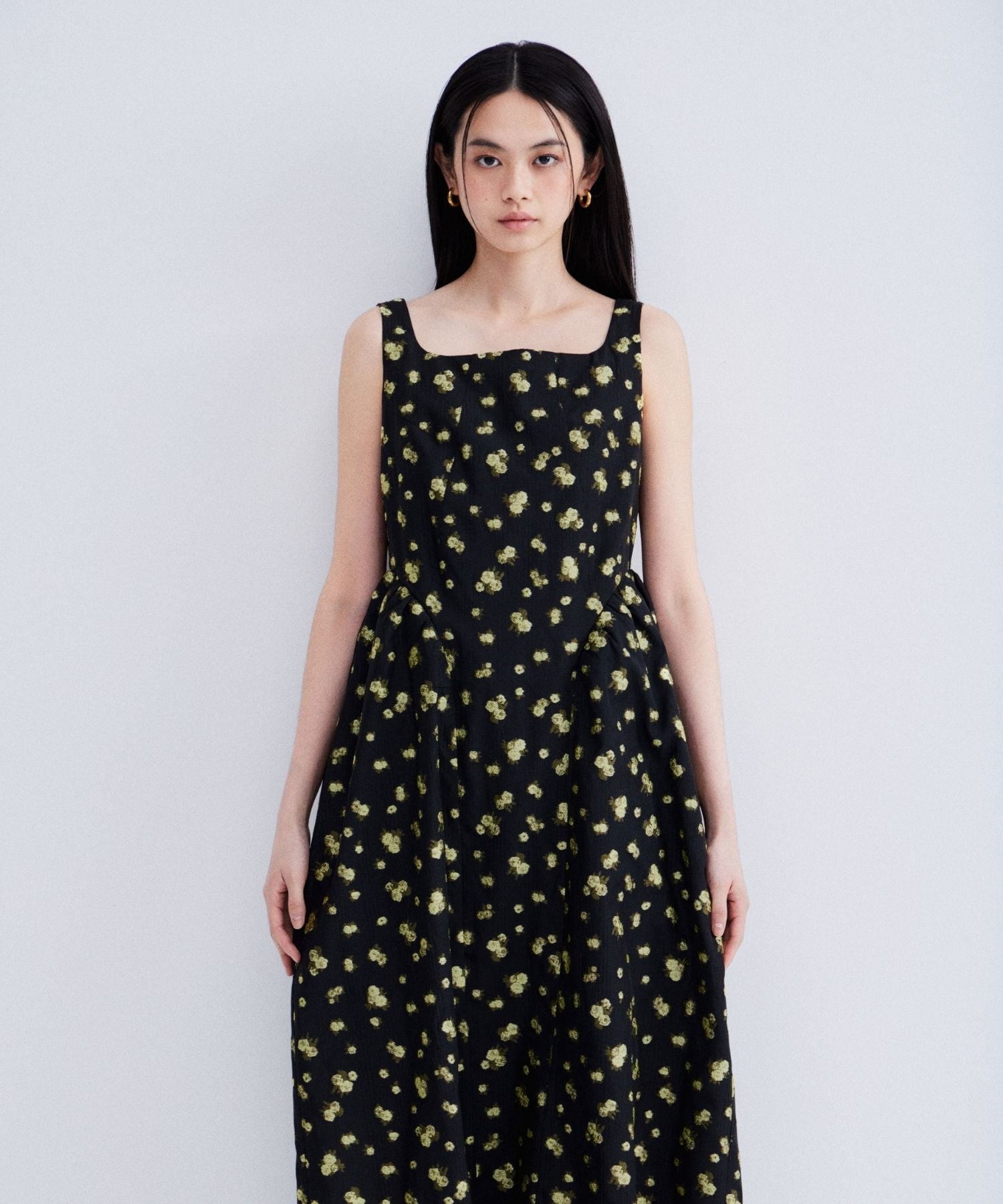 FLOWER JACQUARD FORME DRESS