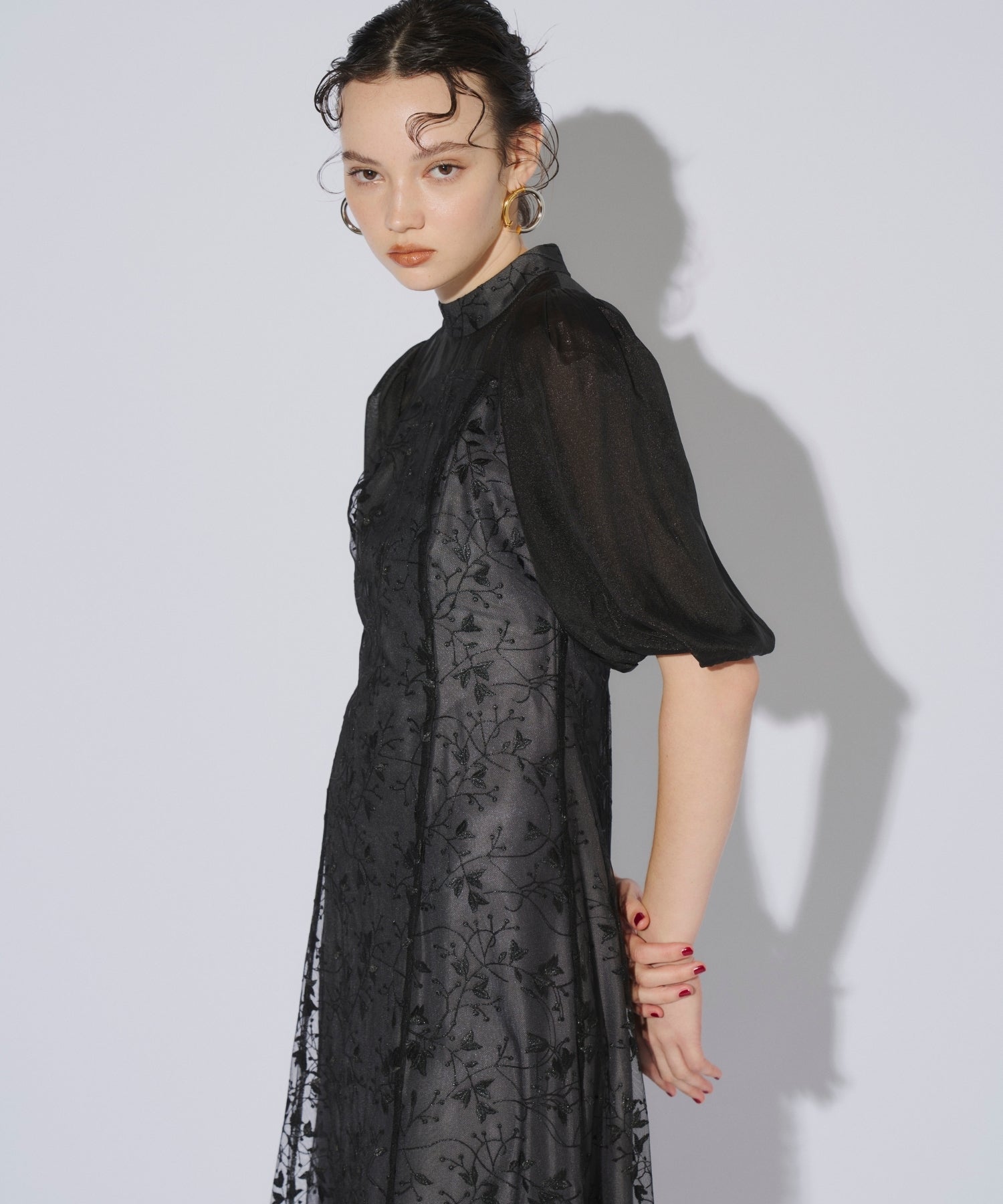 ORGANDY SLEEVE DRESS