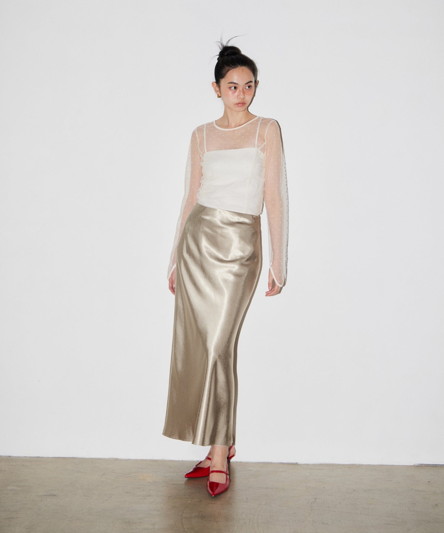 SATIN NARROW SKIRT SETUP