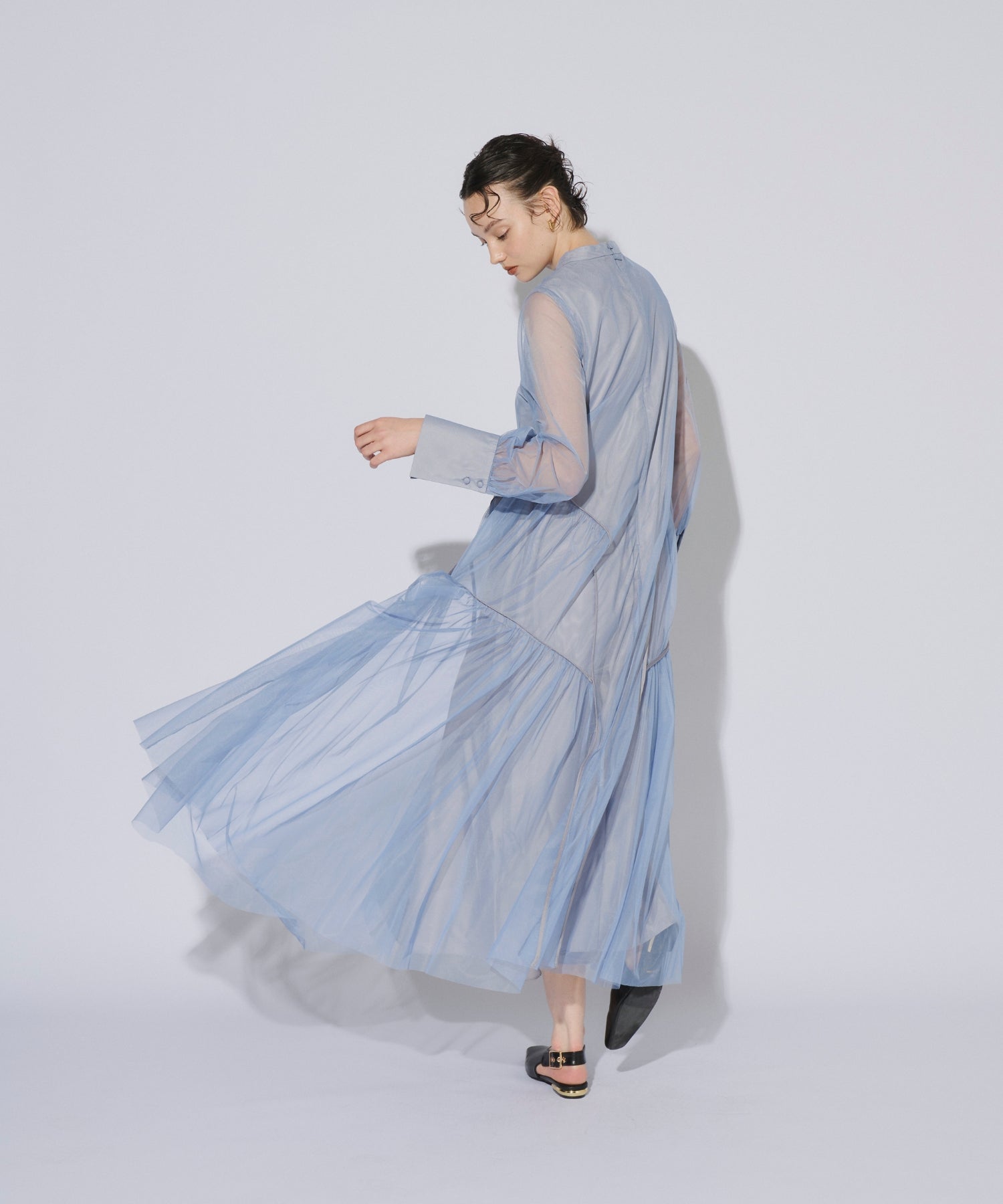 PIPING TULLE DRESS