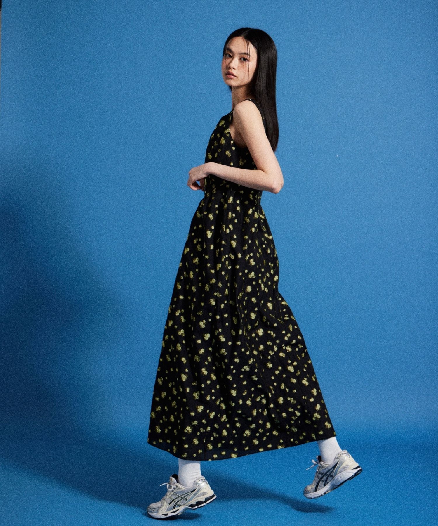 FLOWER JACQUARD FORME DRESS