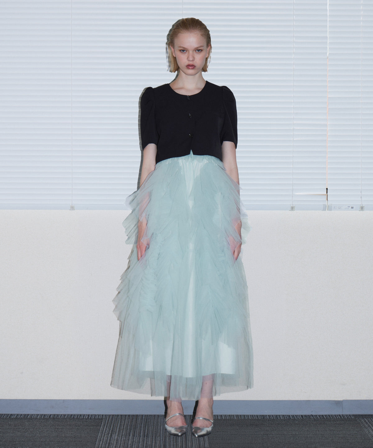 JELLYFISH DRESS ライトブルー 正面全身着用