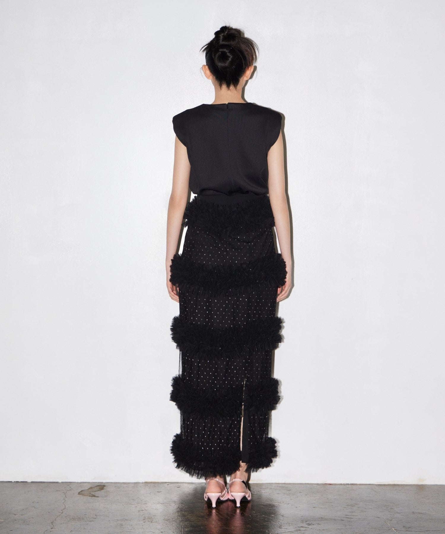 VOLUME TIERED DRESS