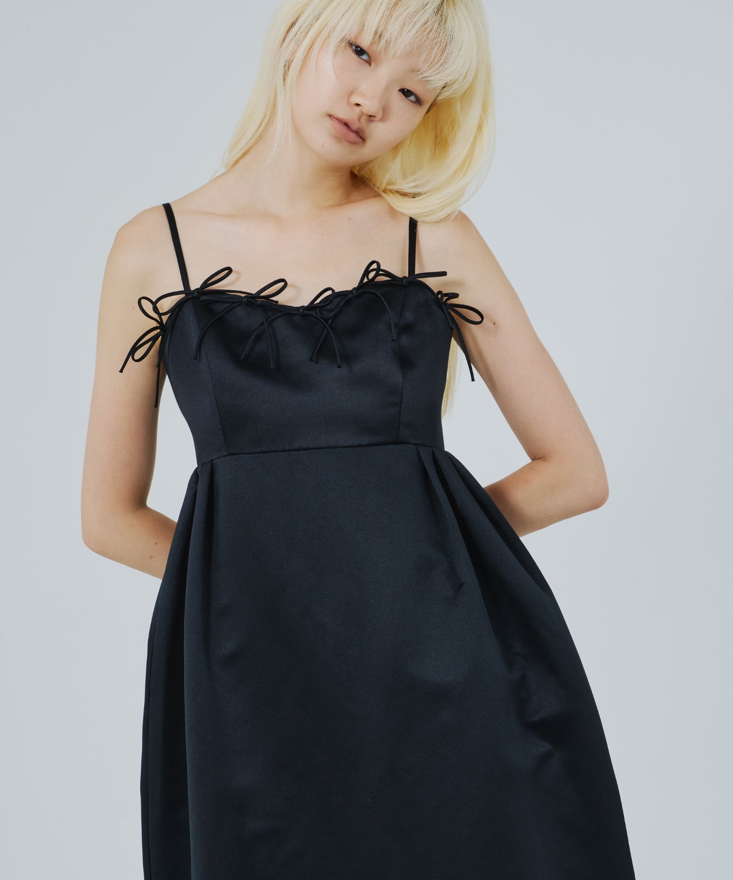 RIBBONS PUFFY VOLUME DRESS