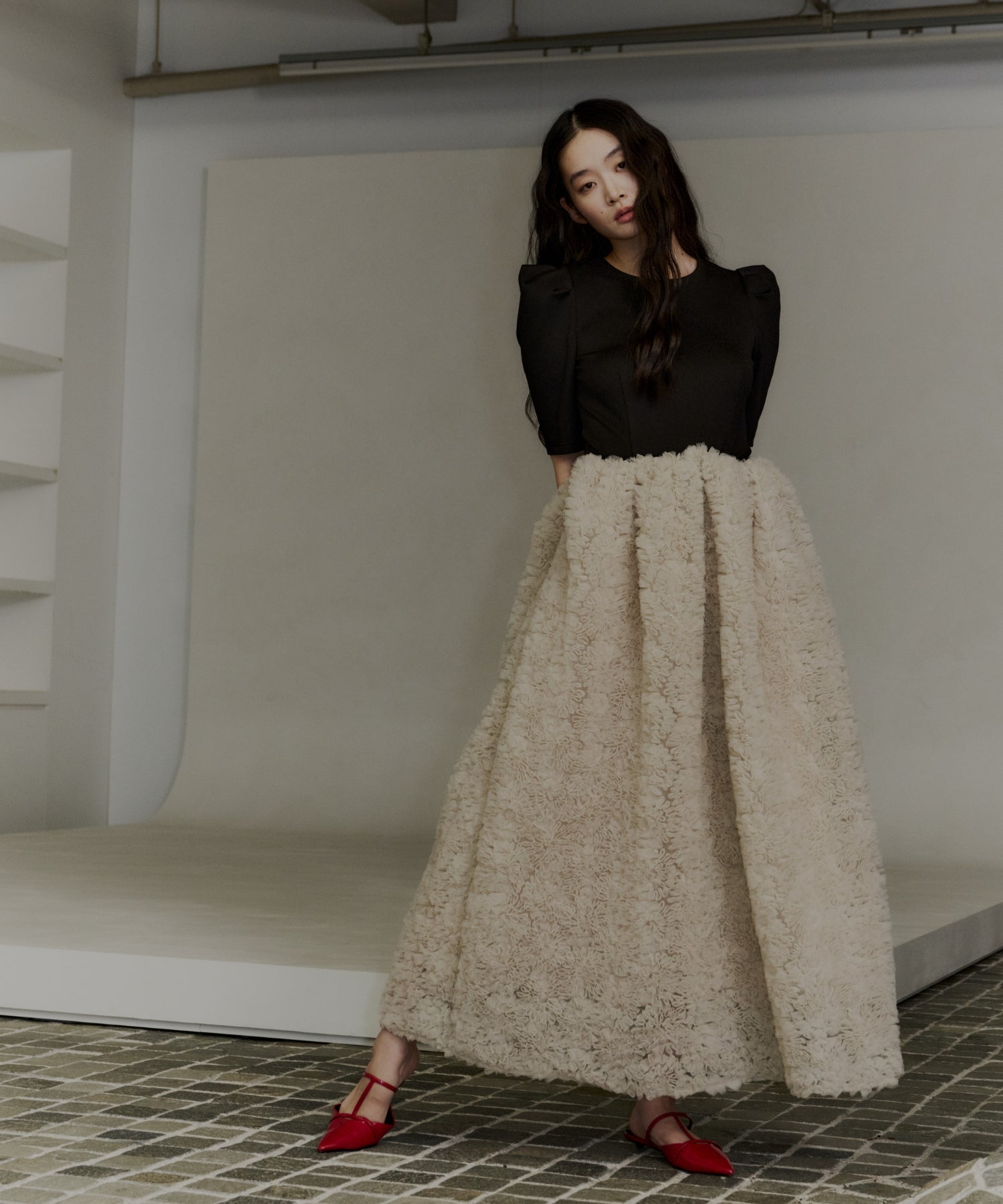 MOCOMOCO SET UP HALF SLEEVE DRESS