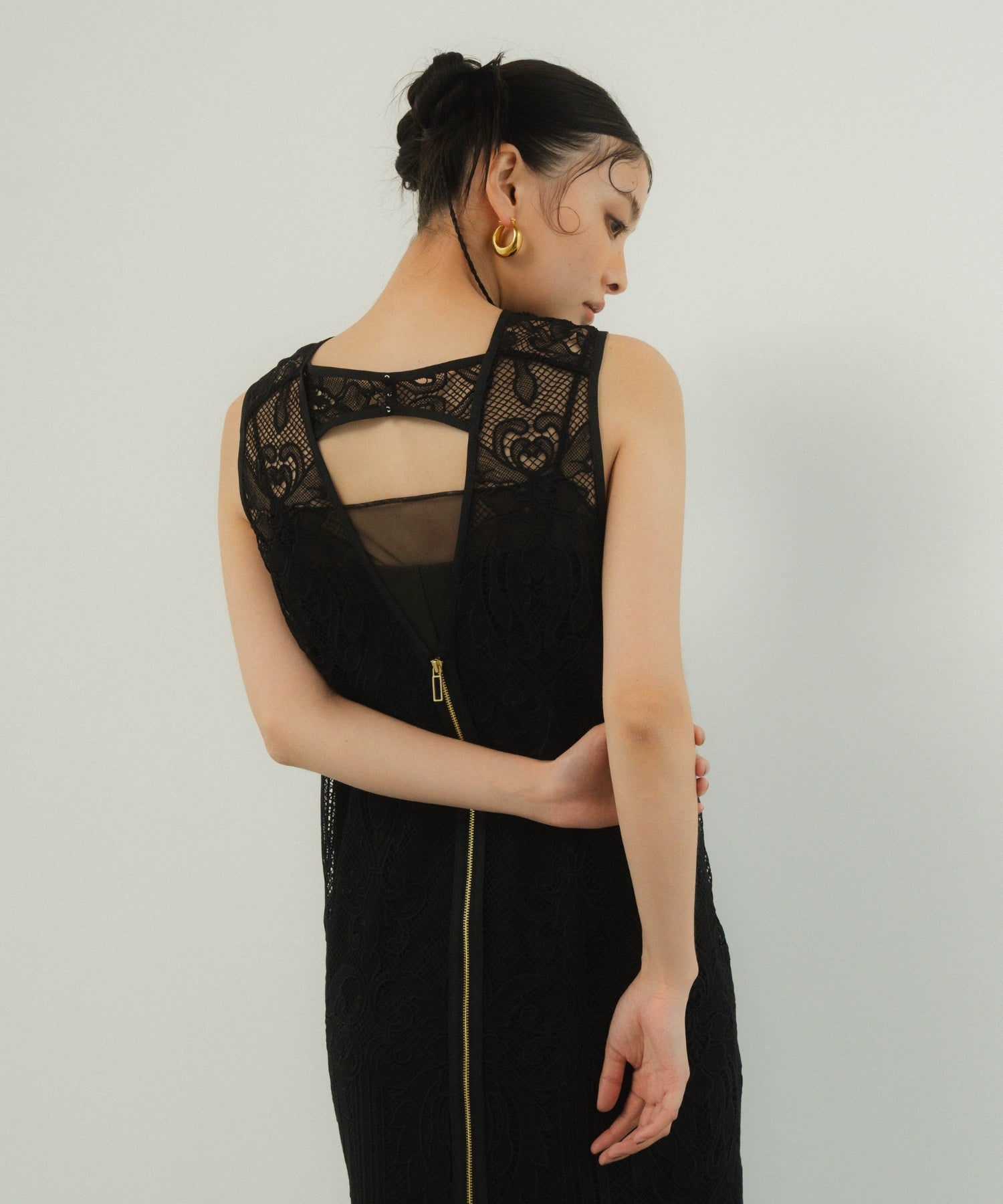 CHEMICAL LACE ZIPPER DRESS