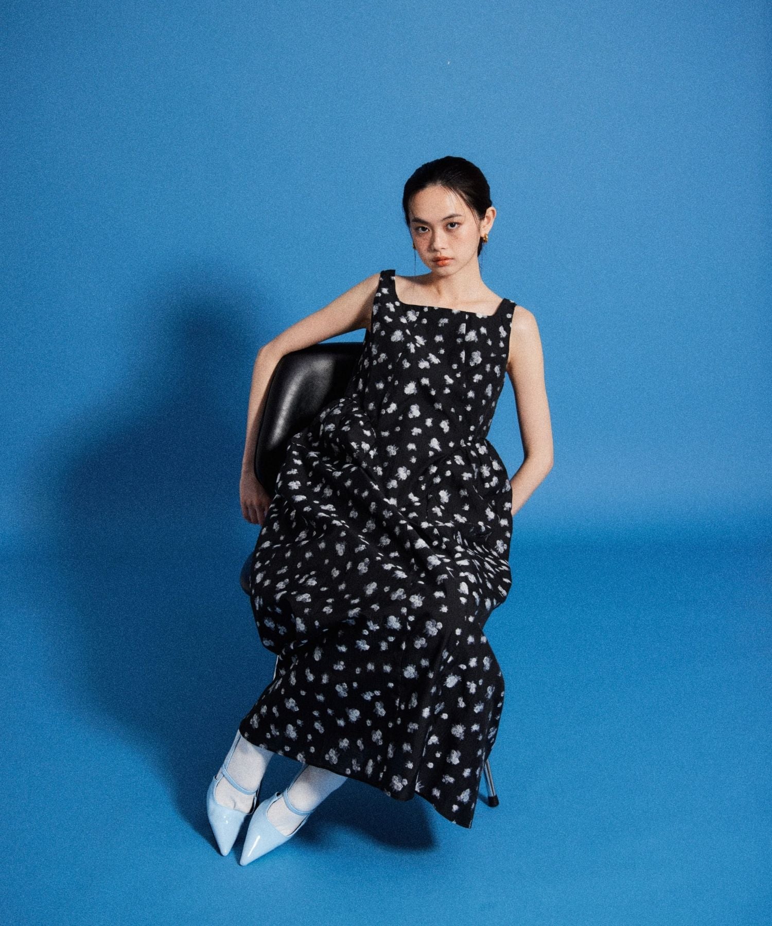 FLOWER JACQUARD FORME DRESS