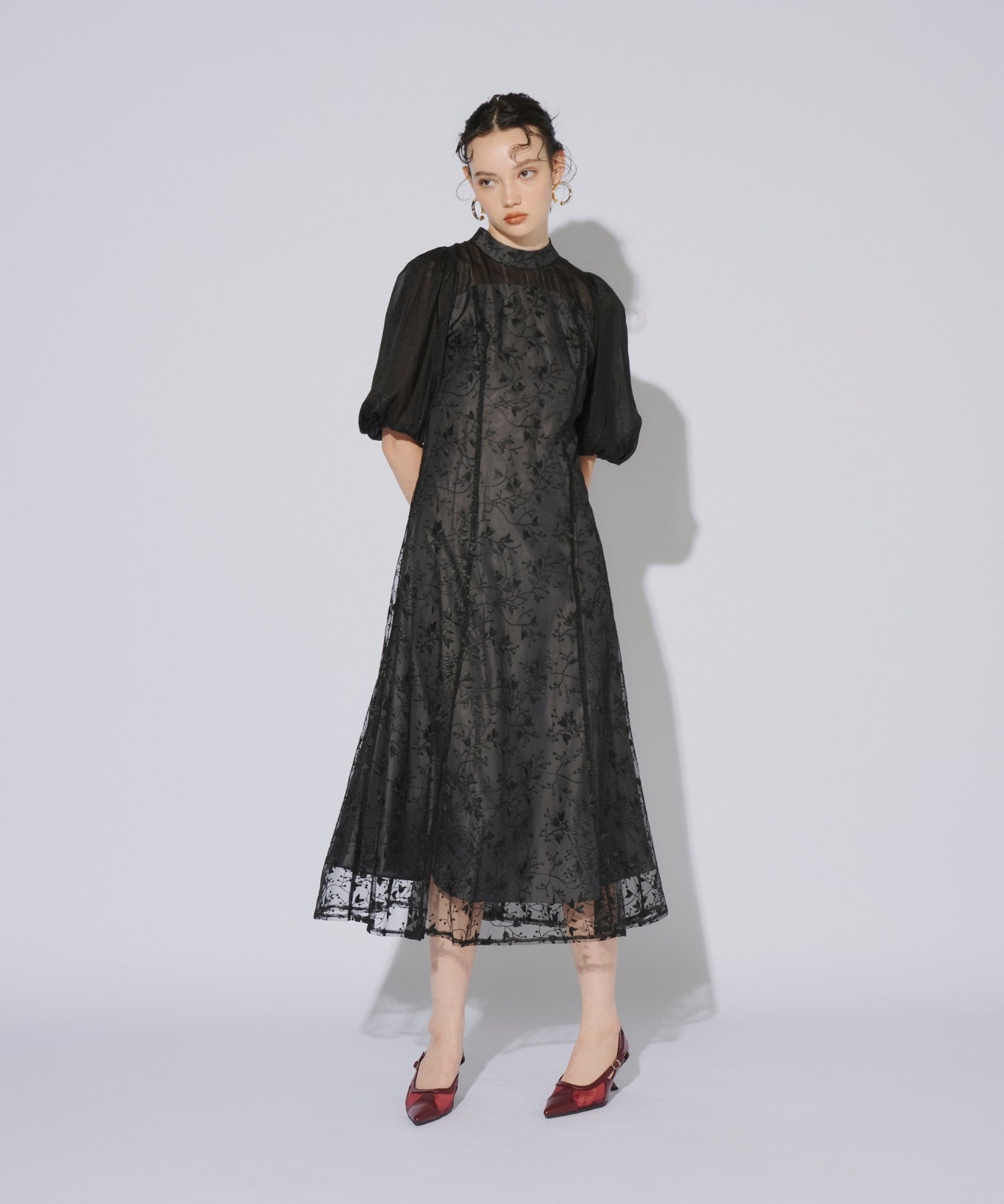 ORGANDY SLEEVE DRESS