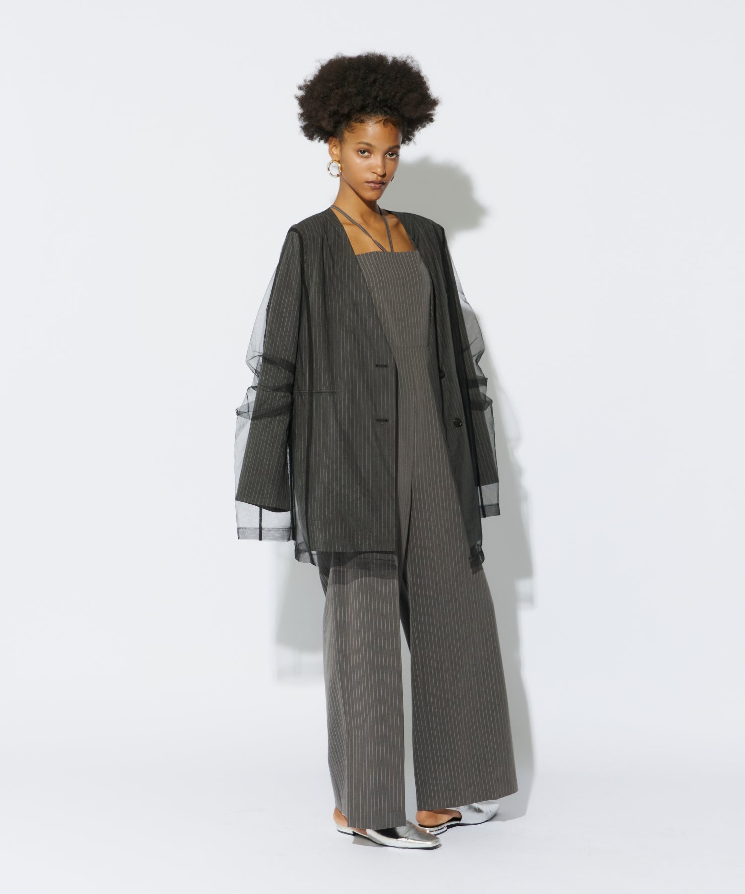PINSTRIPE ALL IN ONE DRESS