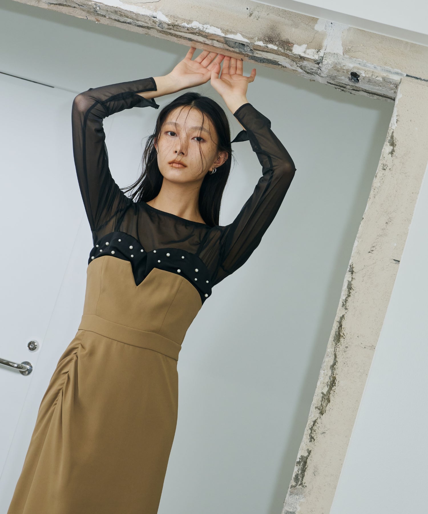 DROPPED PEARL DRESS