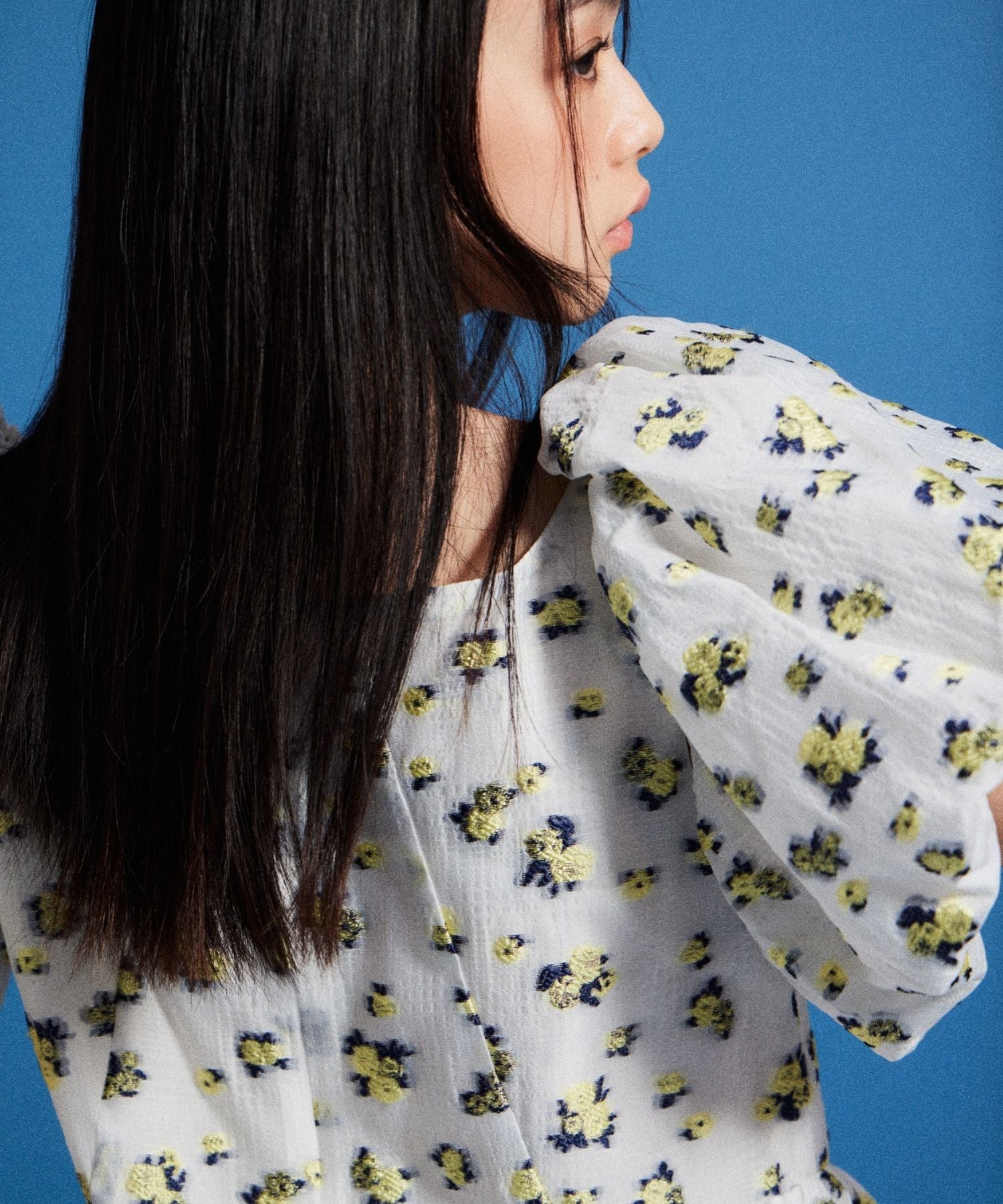 FLOWER JACQUARD FORME DRESS