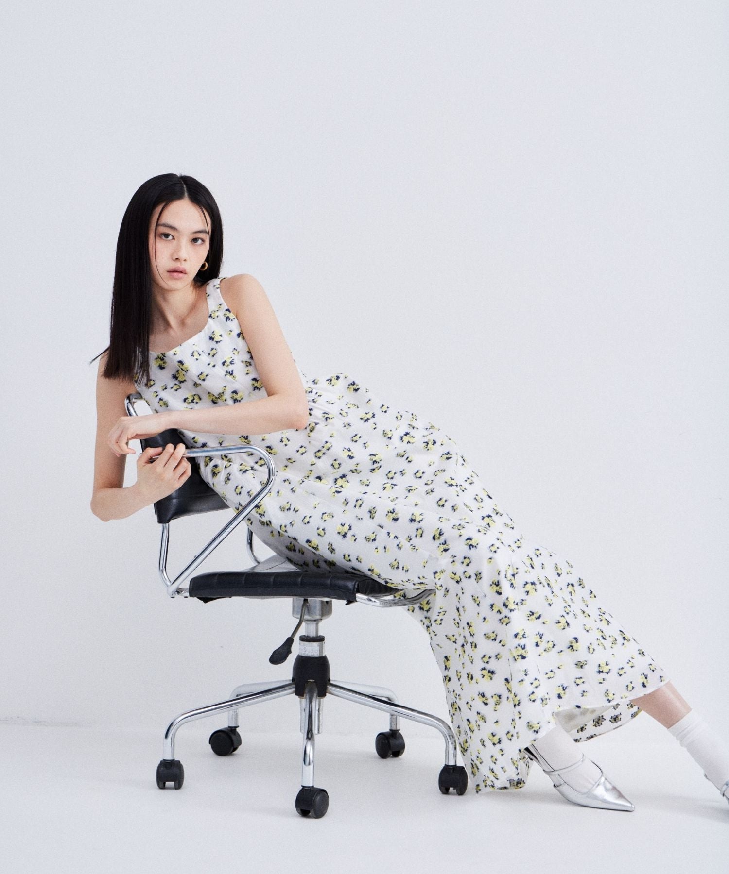 FLOWER JACQUARD FORME DRESS