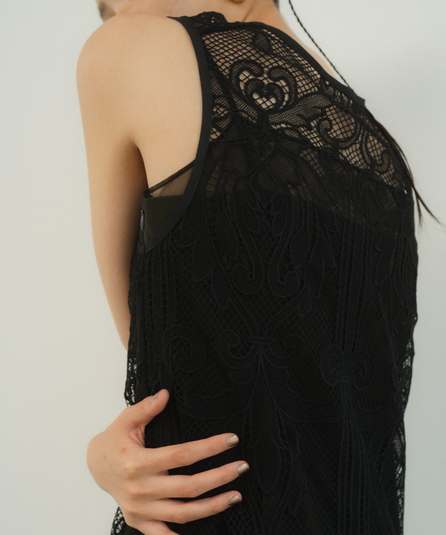 CHEMICAL LACE ZIPPER DRESS