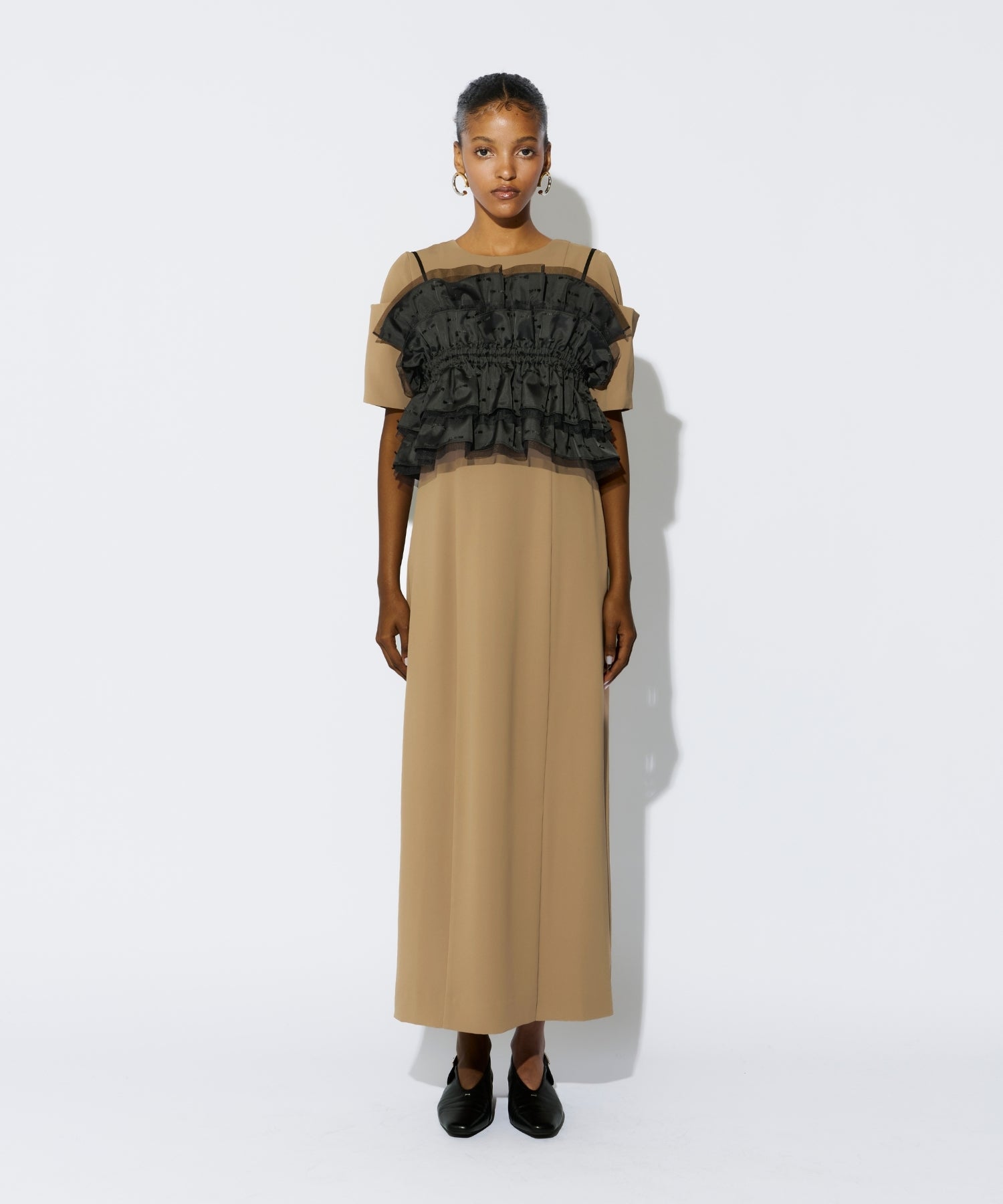 RIBBON JACQUARD BUSTIER DRESS