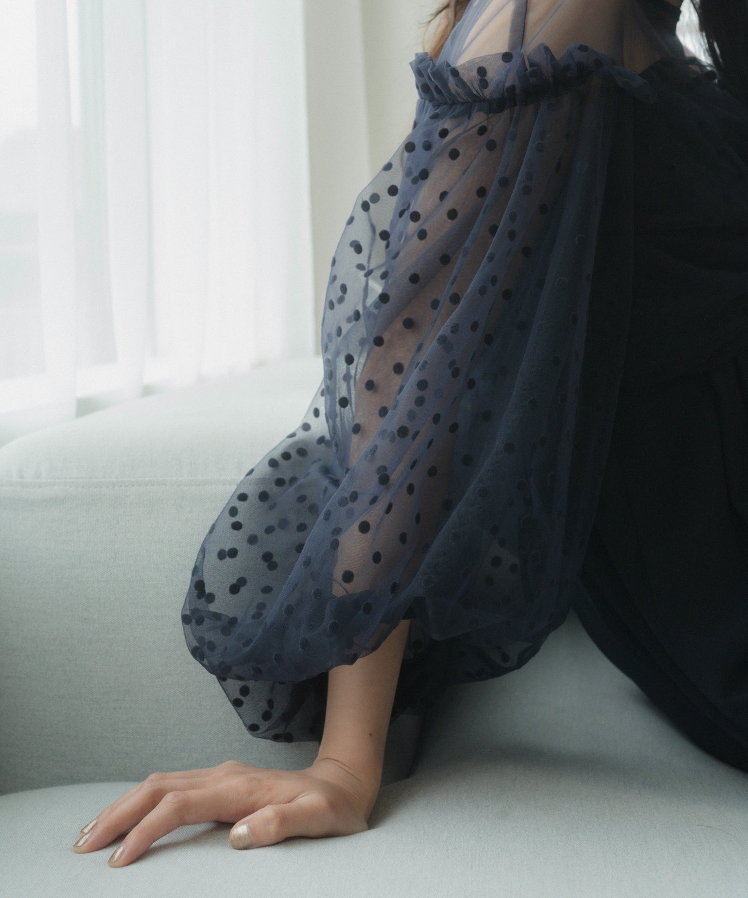 FLOCKY DOT PANTS DRESS