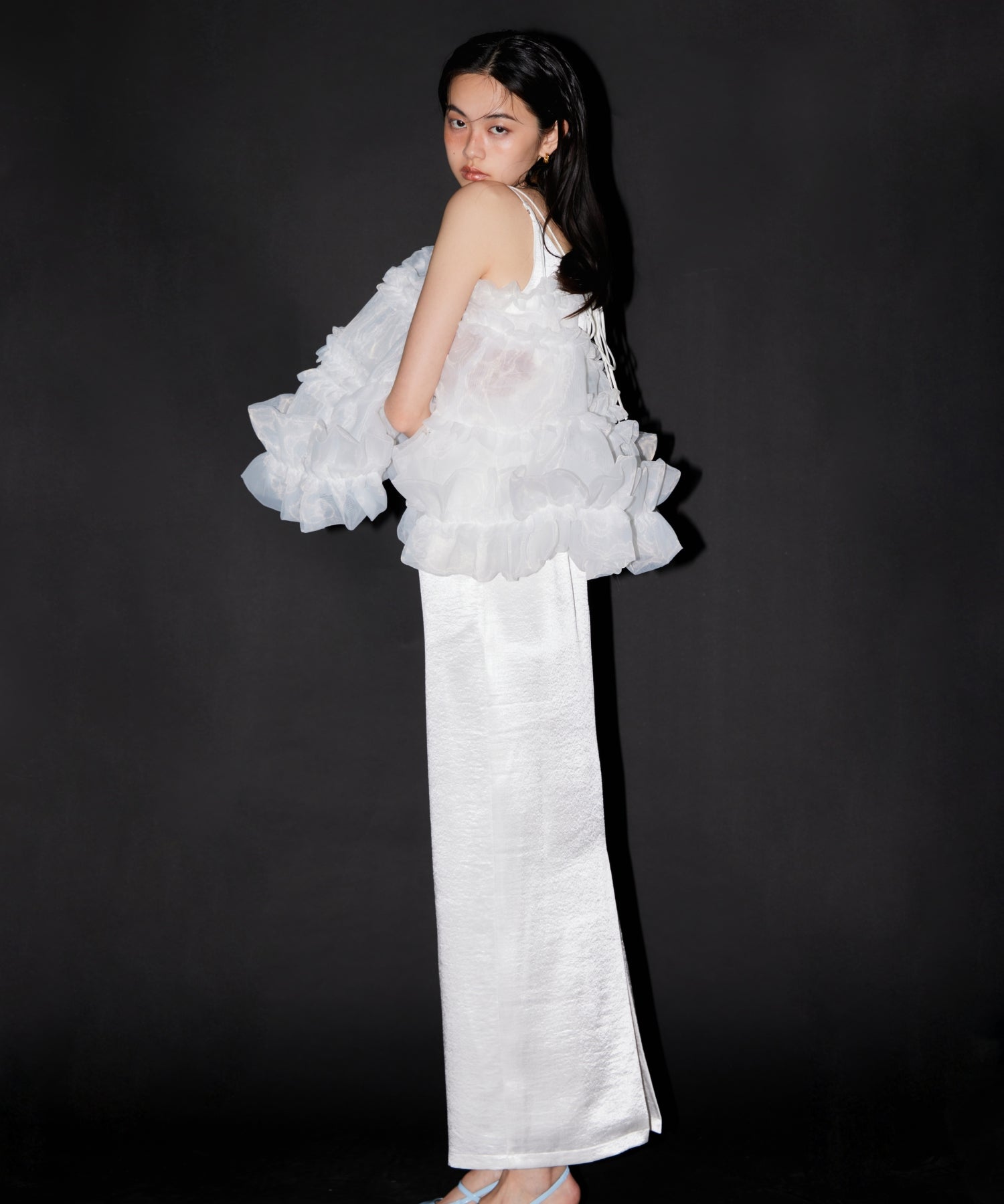 【POPUP】ORGANZA FRILL BALLOON CAMI