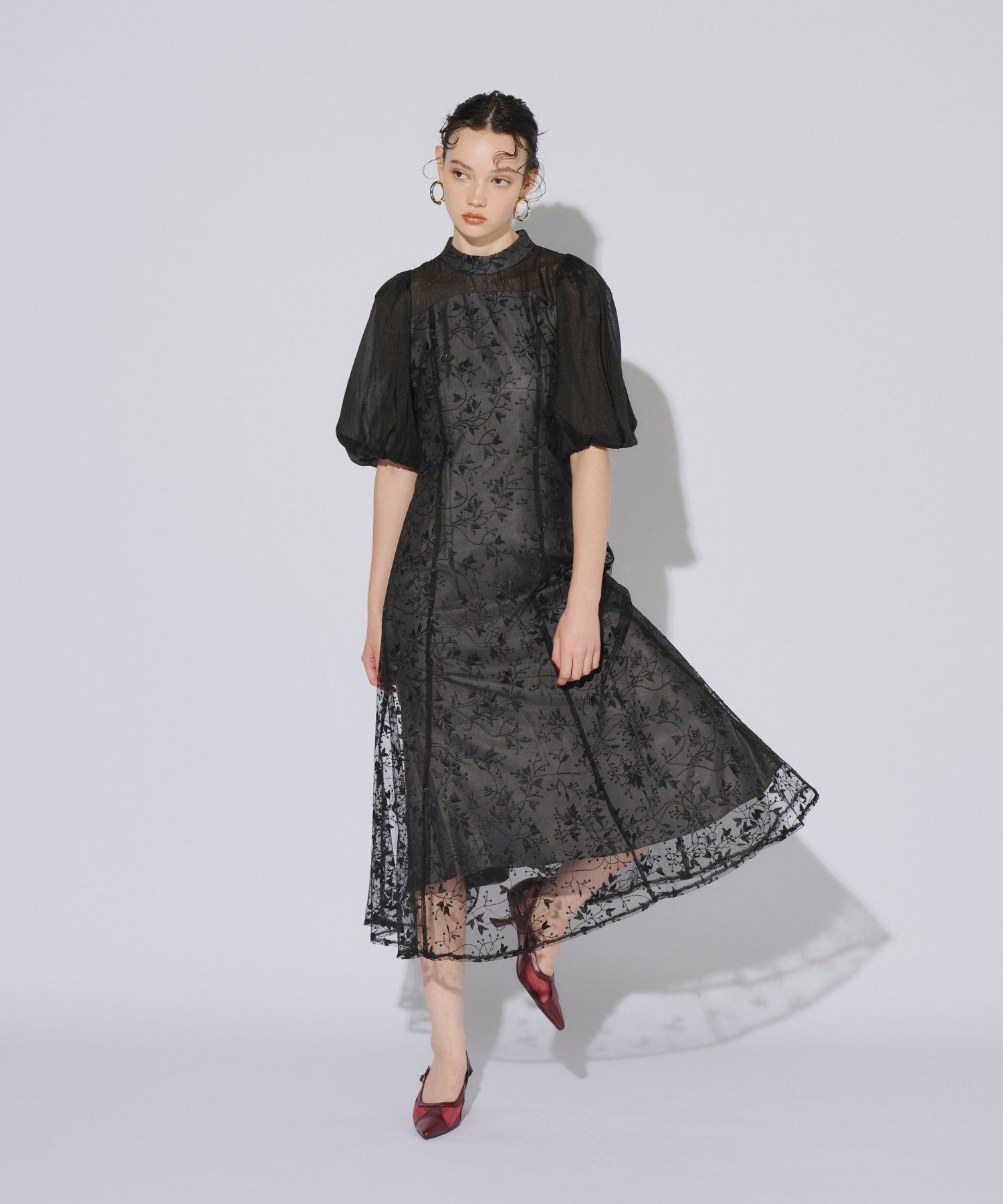 ORGANDY SLEEVE DRESS